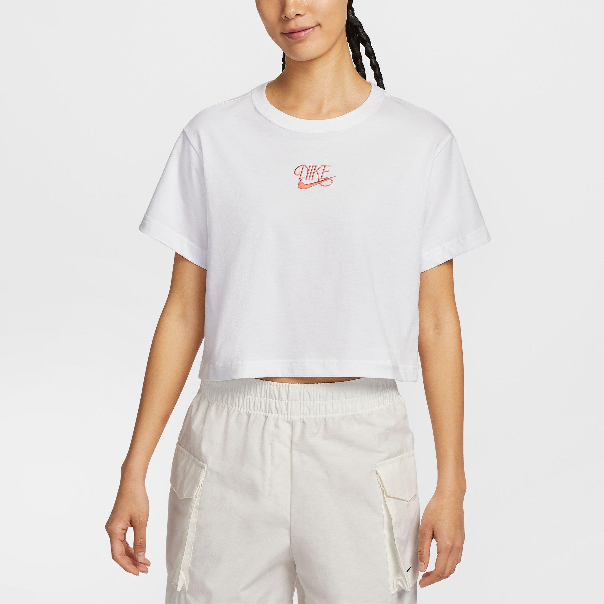 White - Nike - Sportswear Womens Cropped T-Shirt - 2