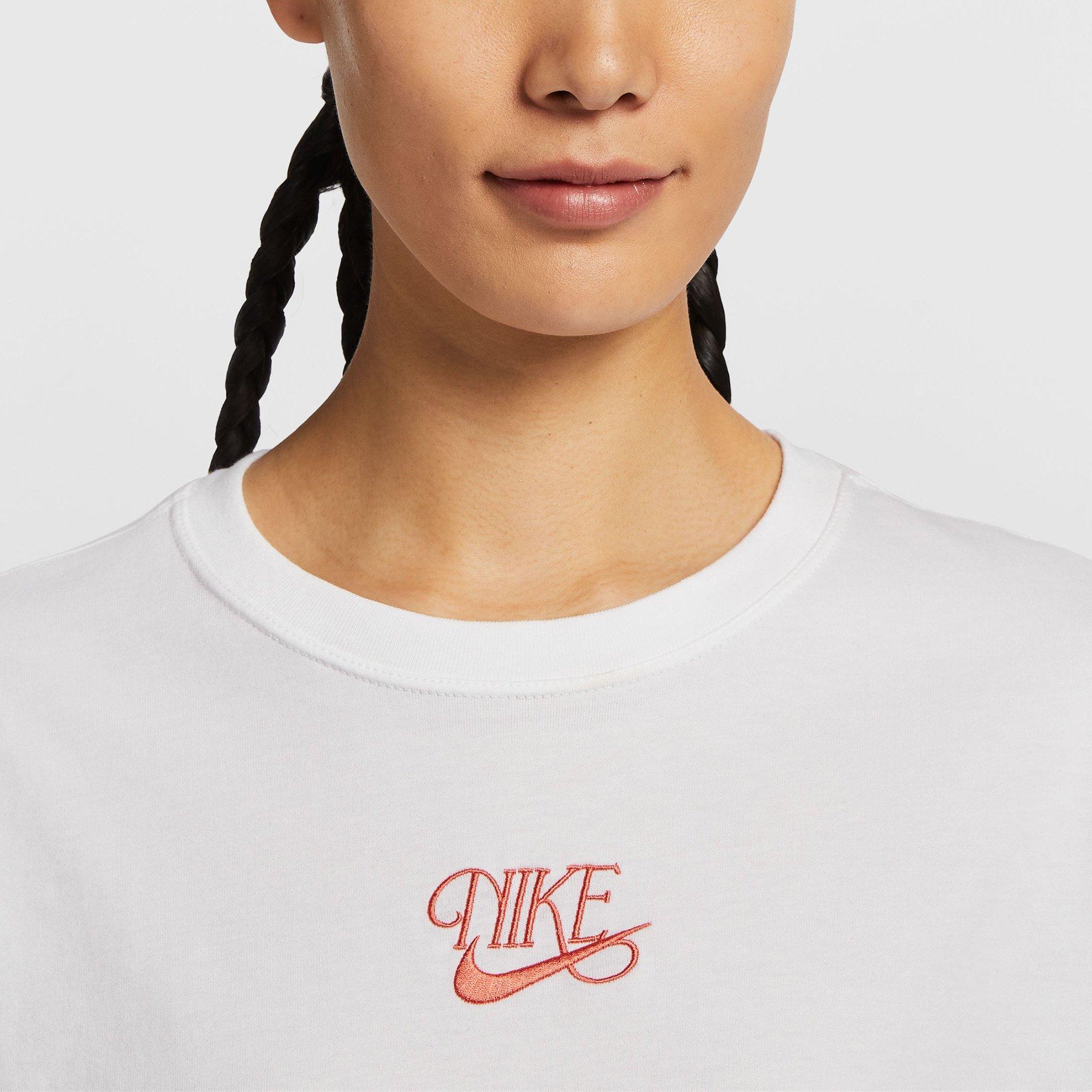 White - Nike - Sportswear Womens Cropped T-Shirt - 3