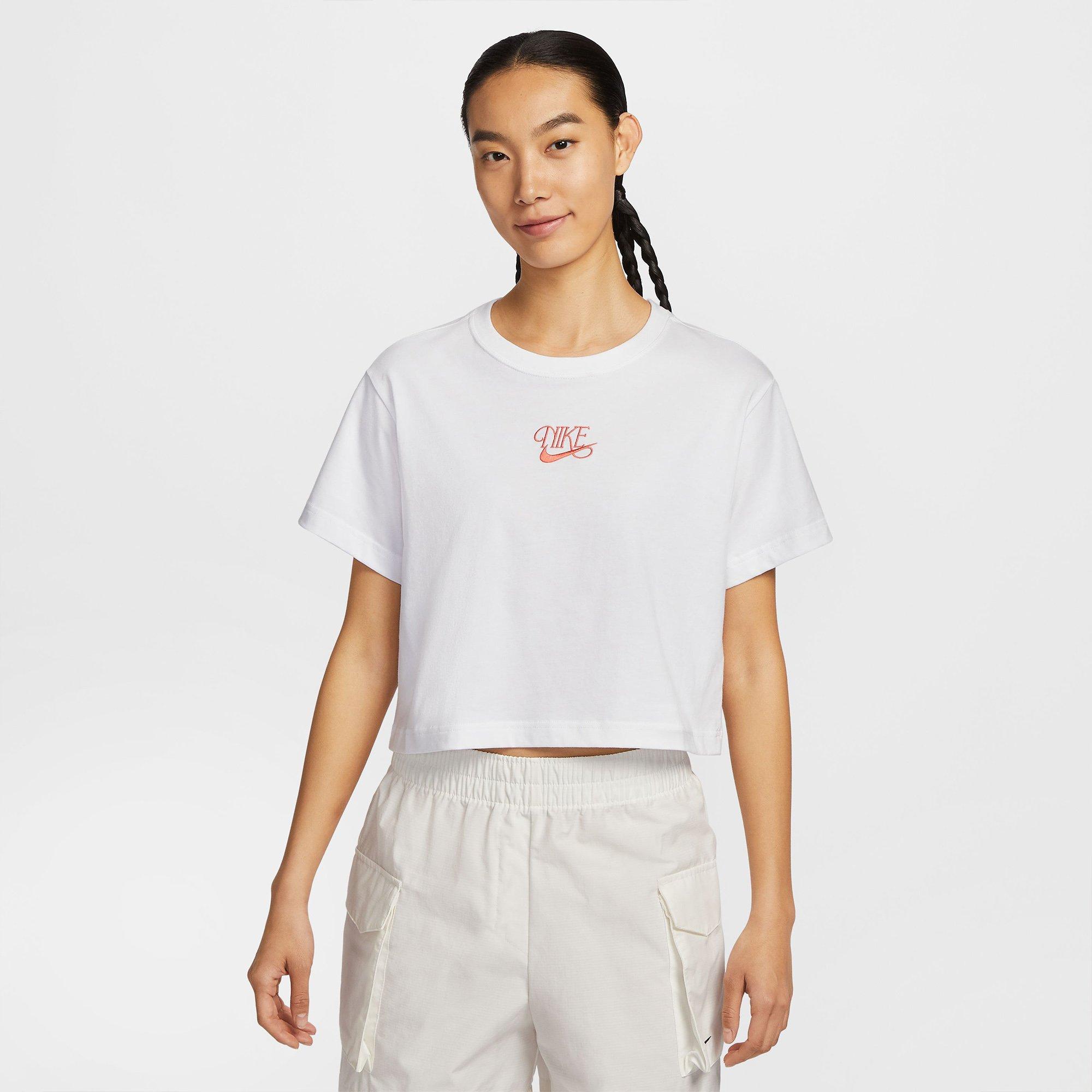 White - Nike - Sportswear Womens Cropped T-Shirt - 6