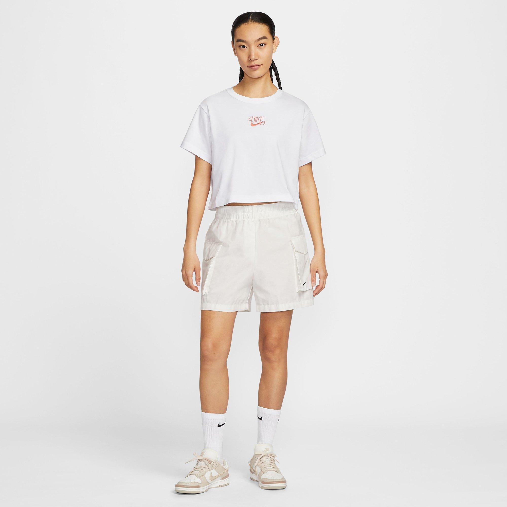 White - Nike - Sportswear Womens Cropped T-Shirt - 7