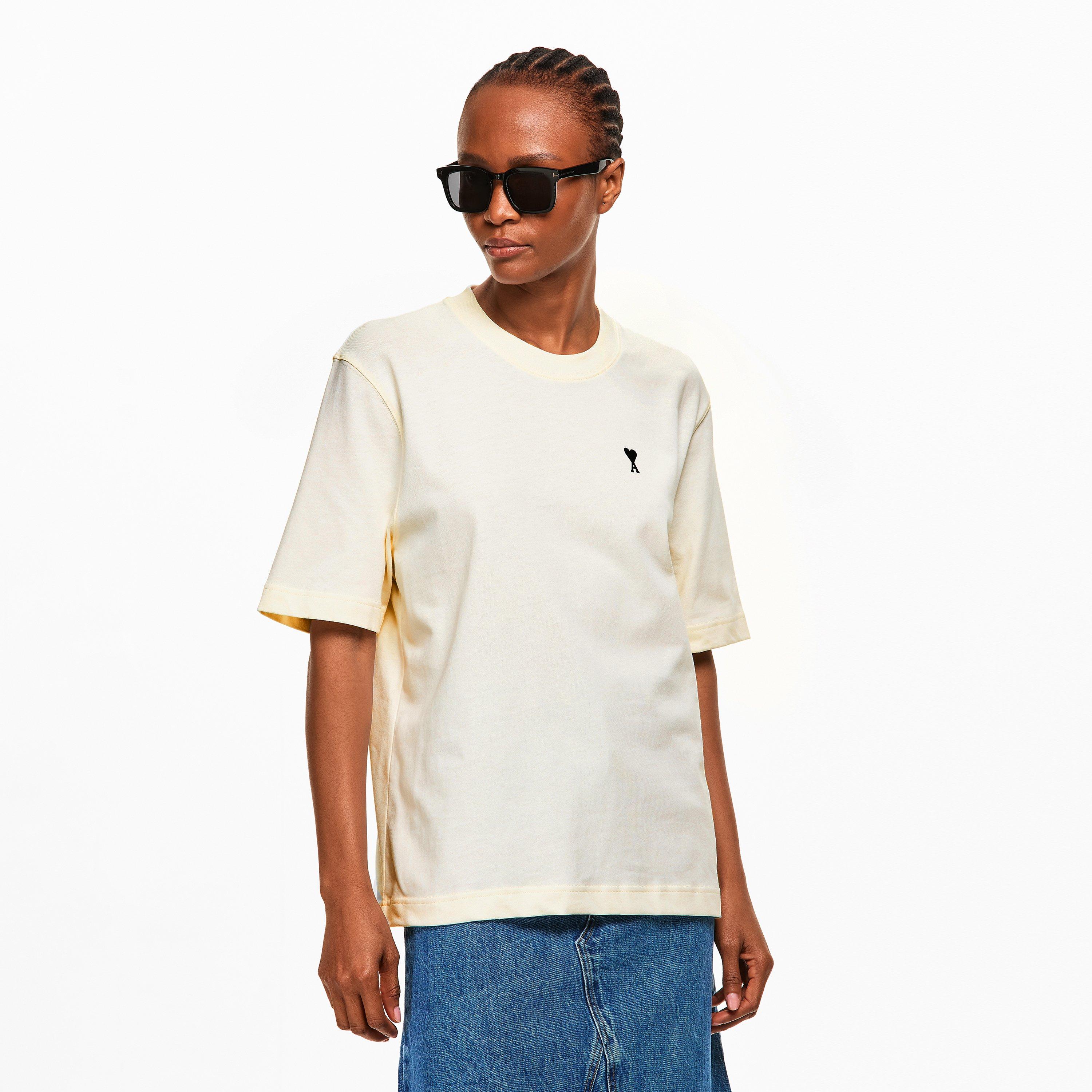 White - Ami Paris - Women's Place Des Oversized Fit Oversized T-Shirt - 3