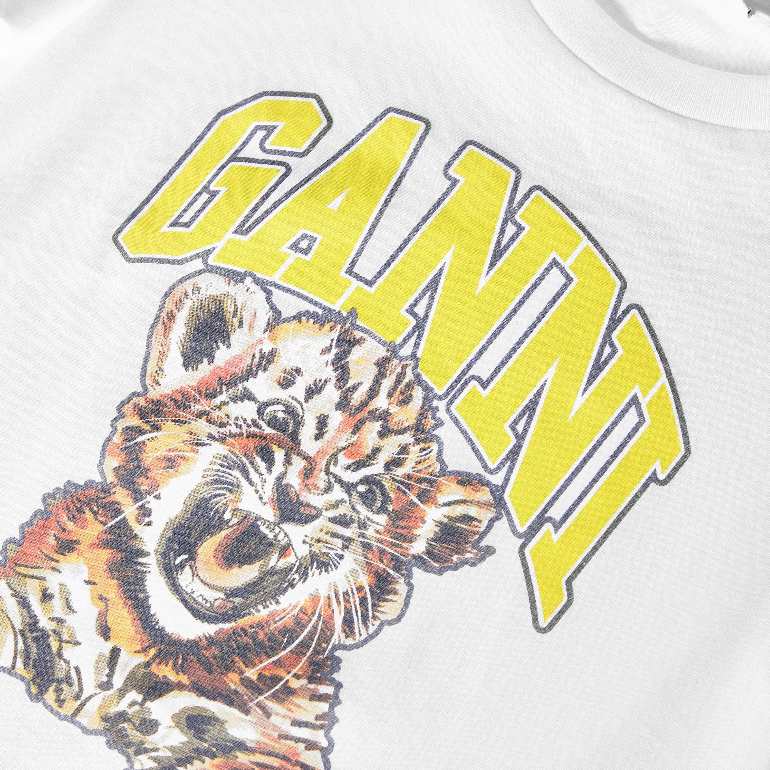 White - Ganni - Women's Jersey Baby Fit T-Shirt - 3