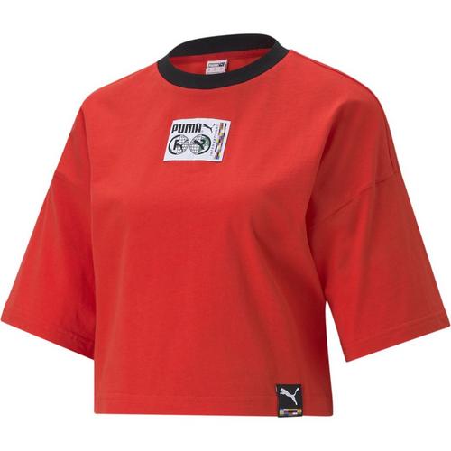 Poppy Red - Puma - INTL Game Graphic Womens Cropped T Shirt - 1