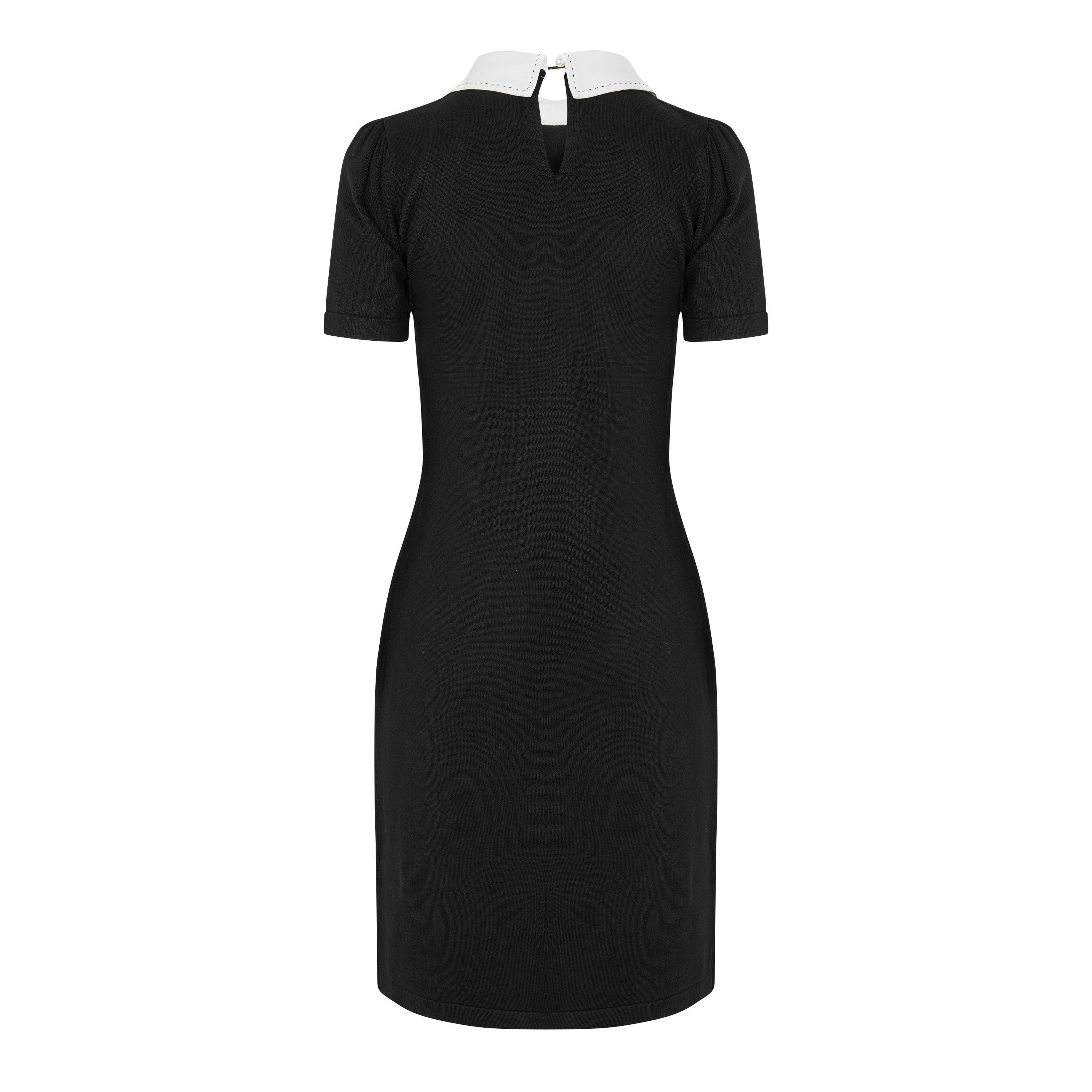 Black/White - Karl Lagerfeld - Women's Neck D Karl Mini Dress - 2