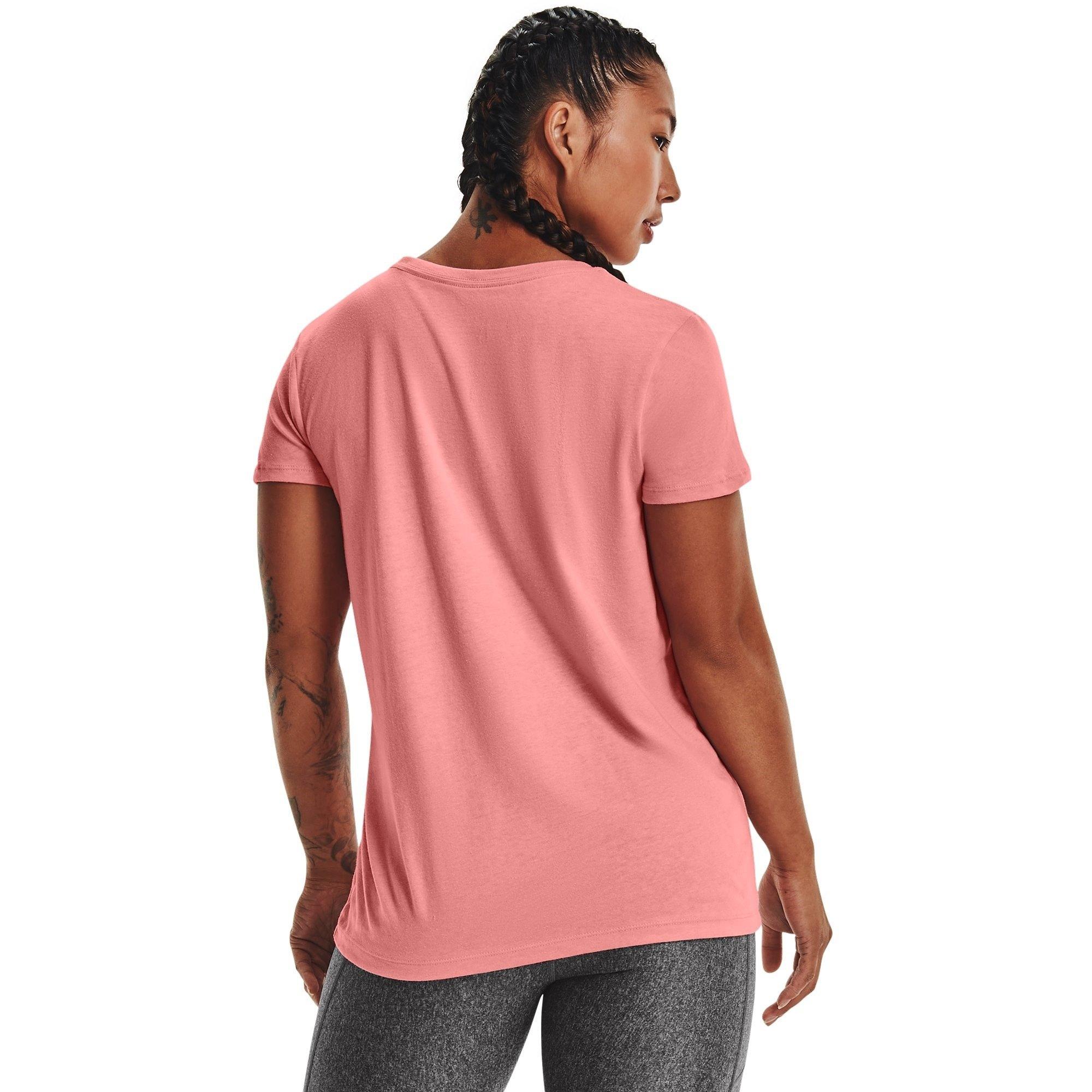 Powder Pink - Under Armour - Under Logo Script Womens T Shirt - 3