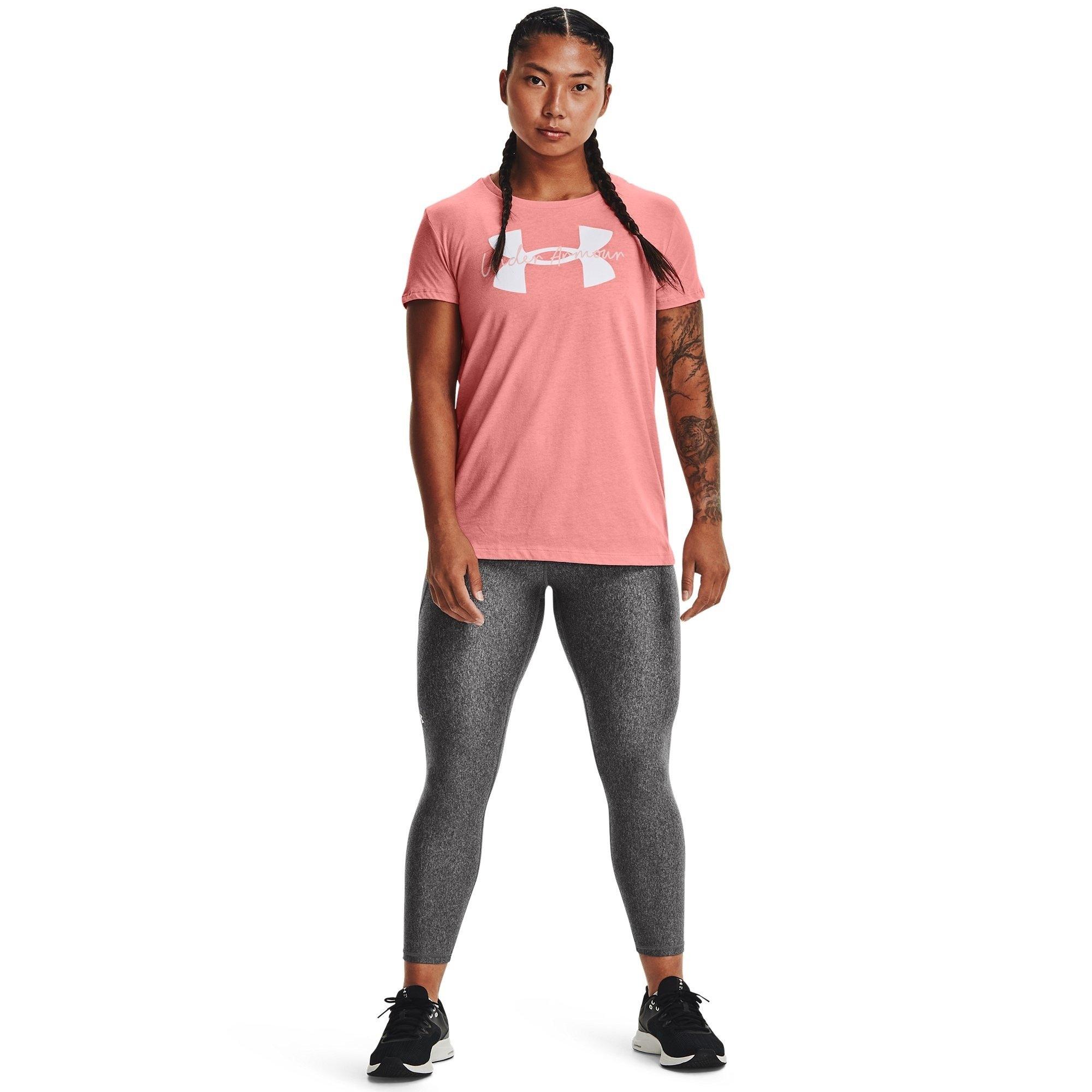 Powder Pink - Under Armour - Under Logo Script Womens T Shirt - 4