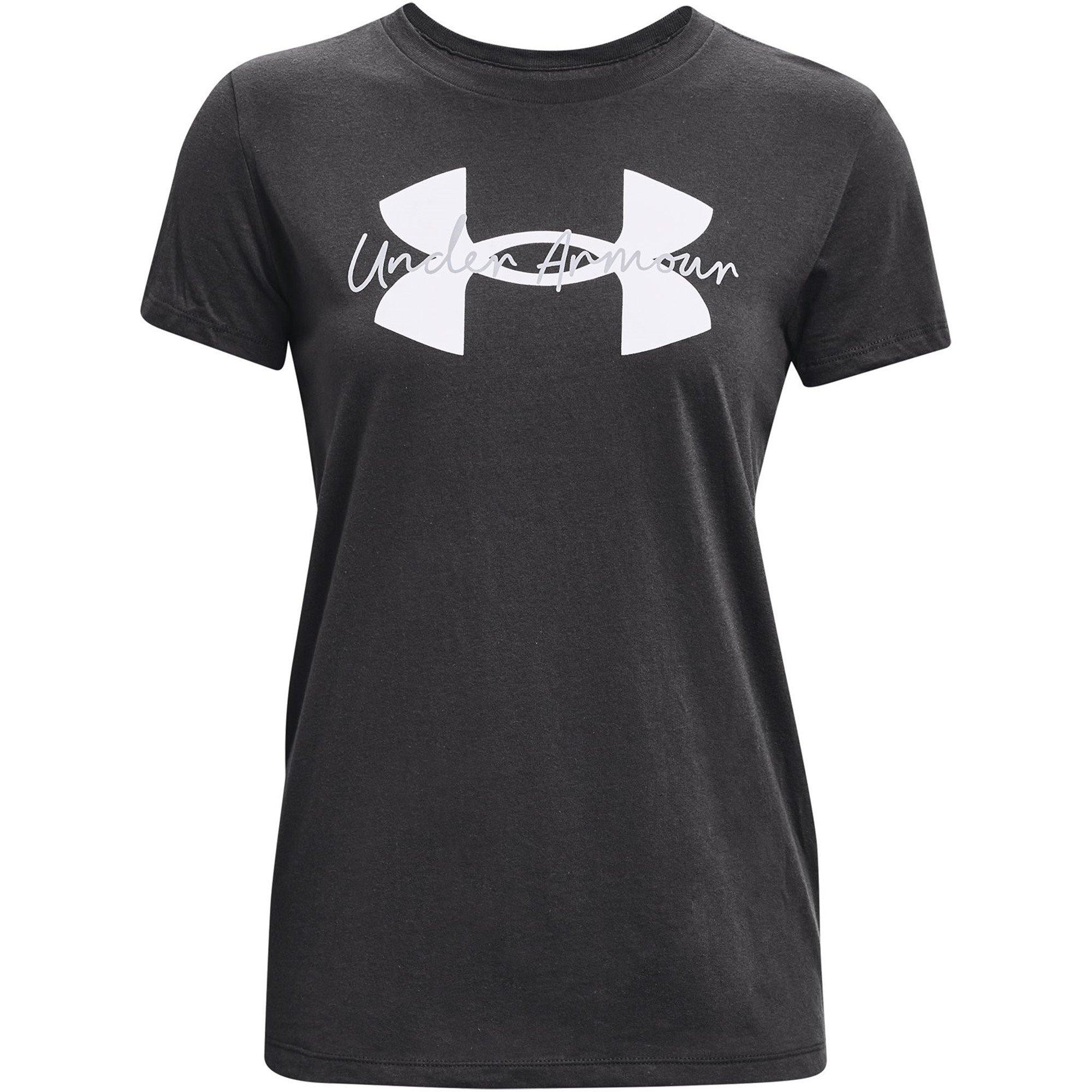 Under Armour Logo Script Womens T Shirt Regular Fit TShirts