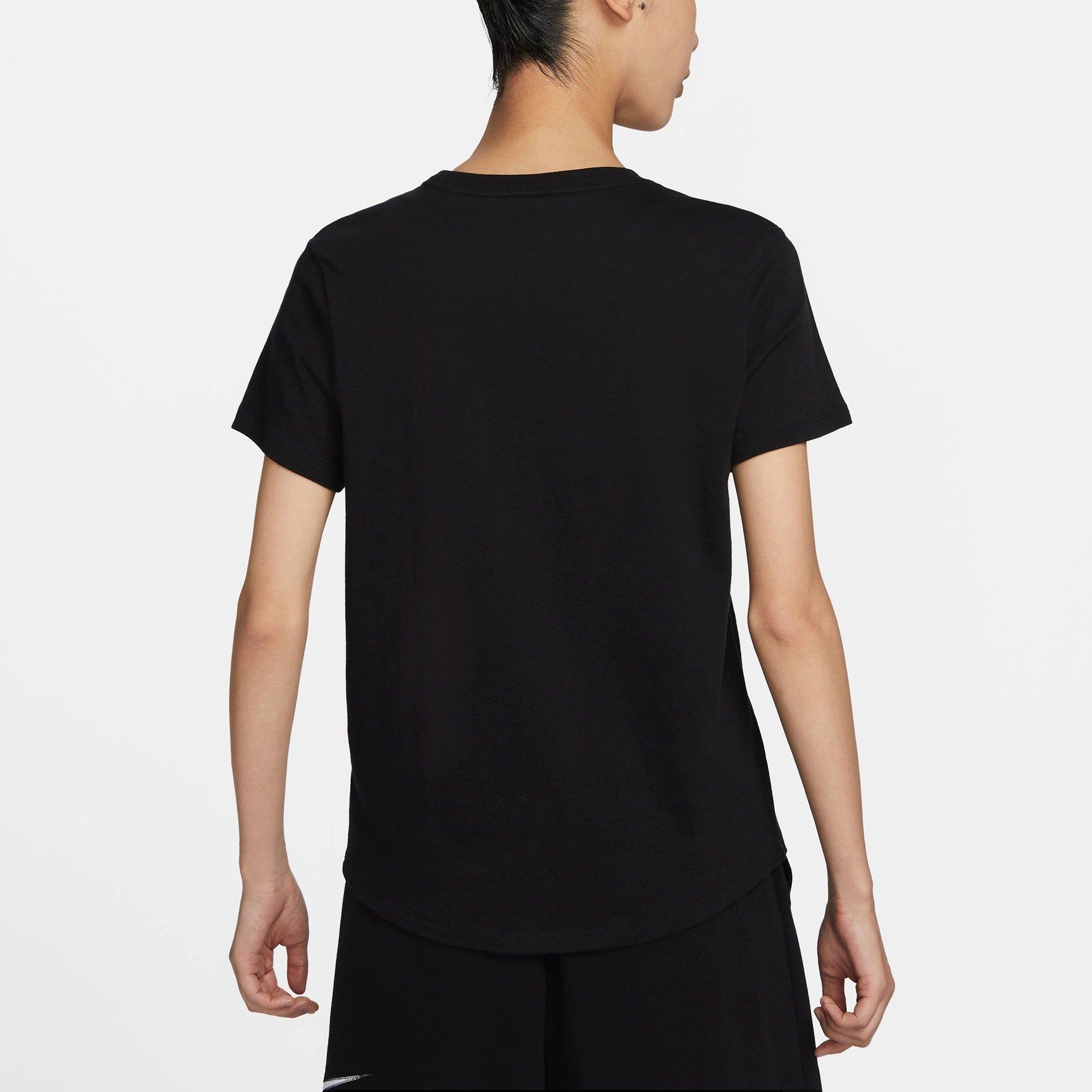 Black/White - Nike - Sportswear Essentials Futura Logo Womens T Shirt - 2