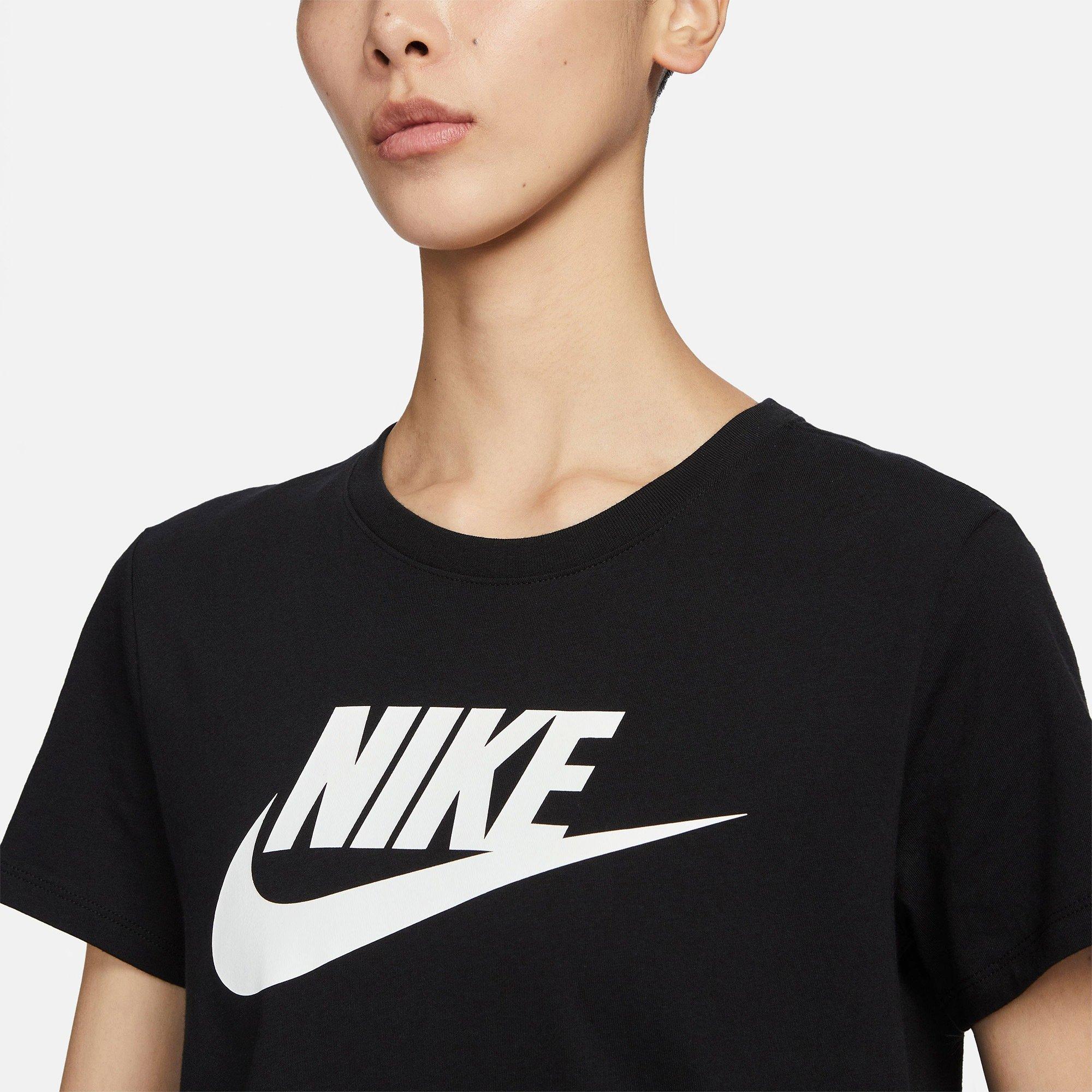 Black/White - Nike - Sportswear Essentials Futura Logo Womens T Shirt - 3