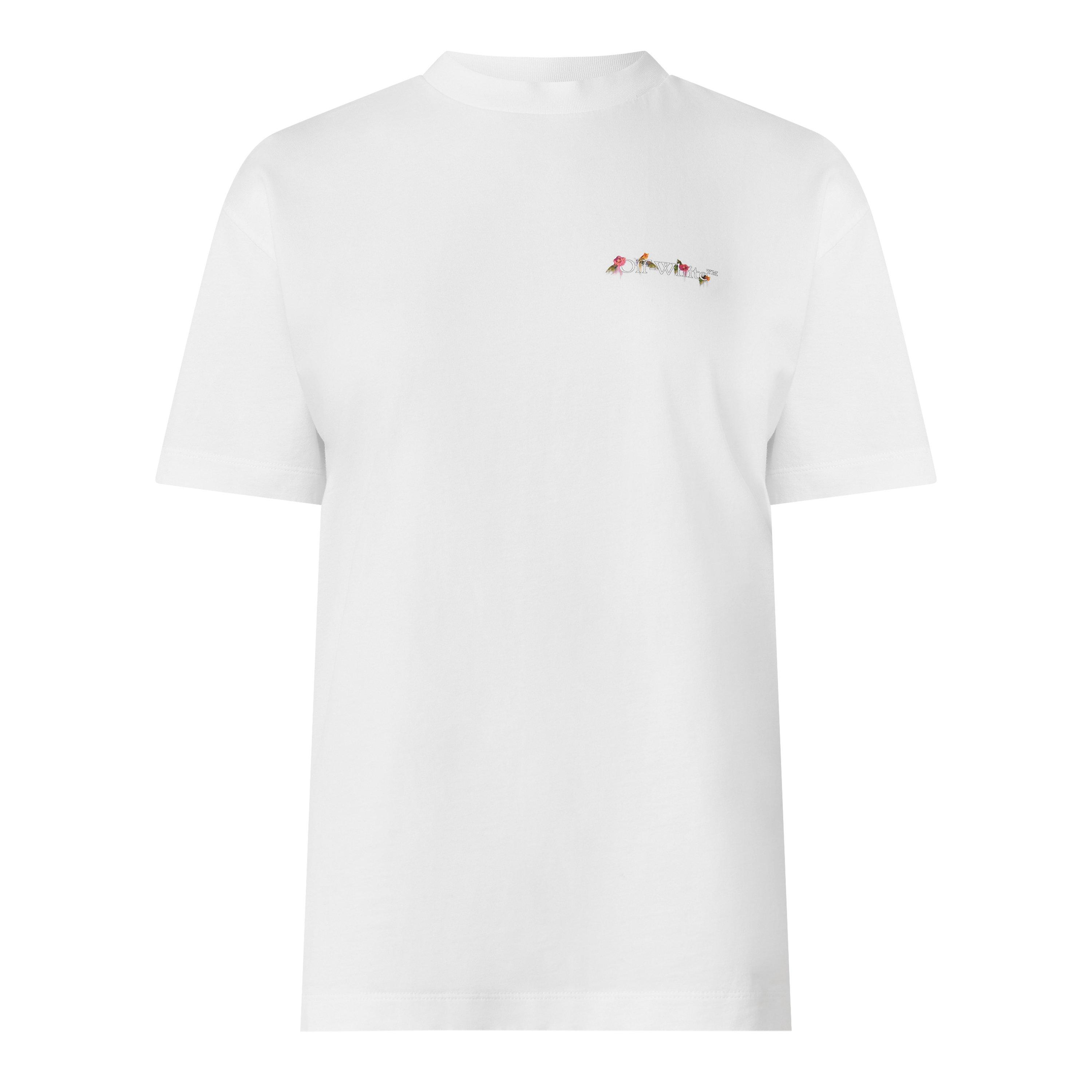 Off White Off Chine Flwr Tee Ld63 - Rose - Size 10 (S)