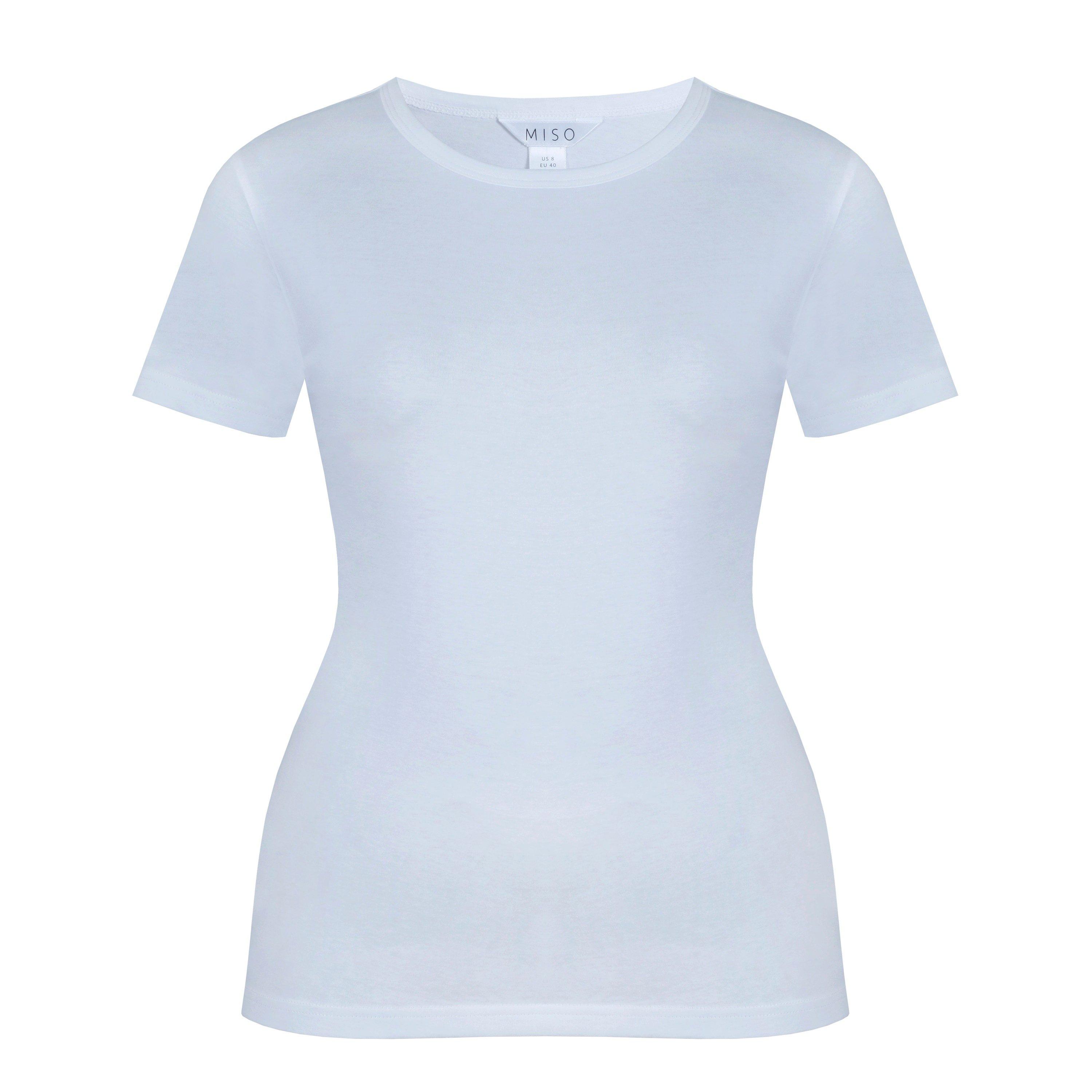 White Plain - Miso - Printed Boyfriend T Shirt - 1