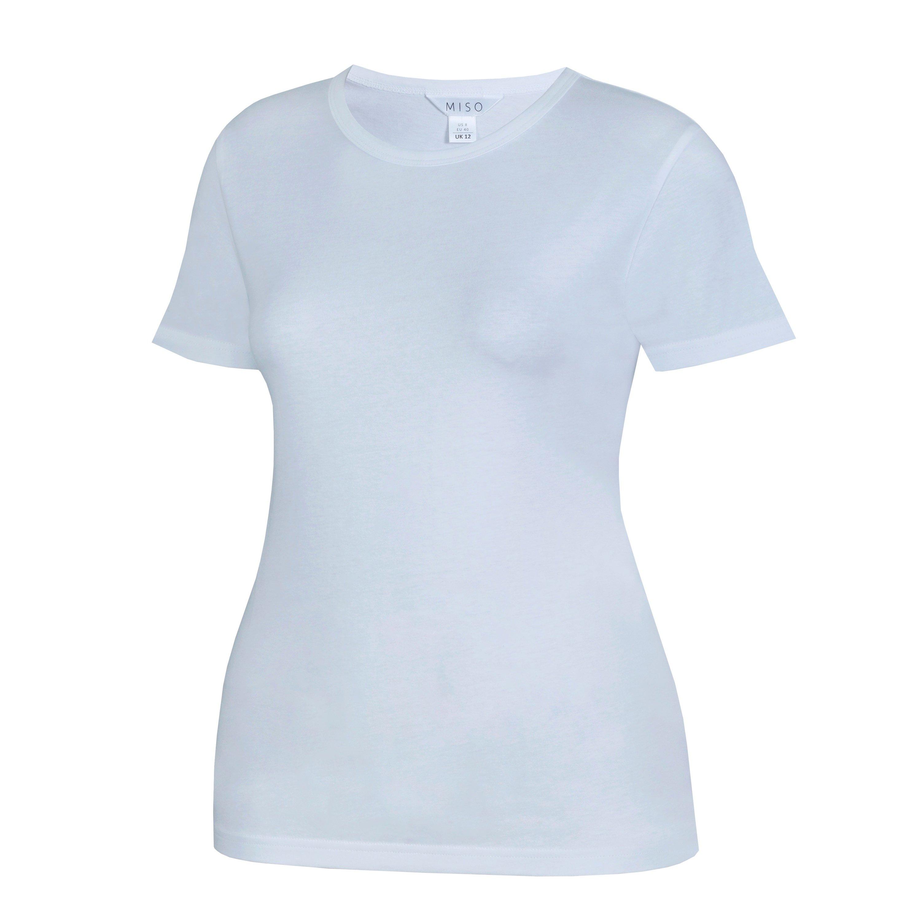White Plain - Miso - Printed Boyfriend T Shirt - 6
