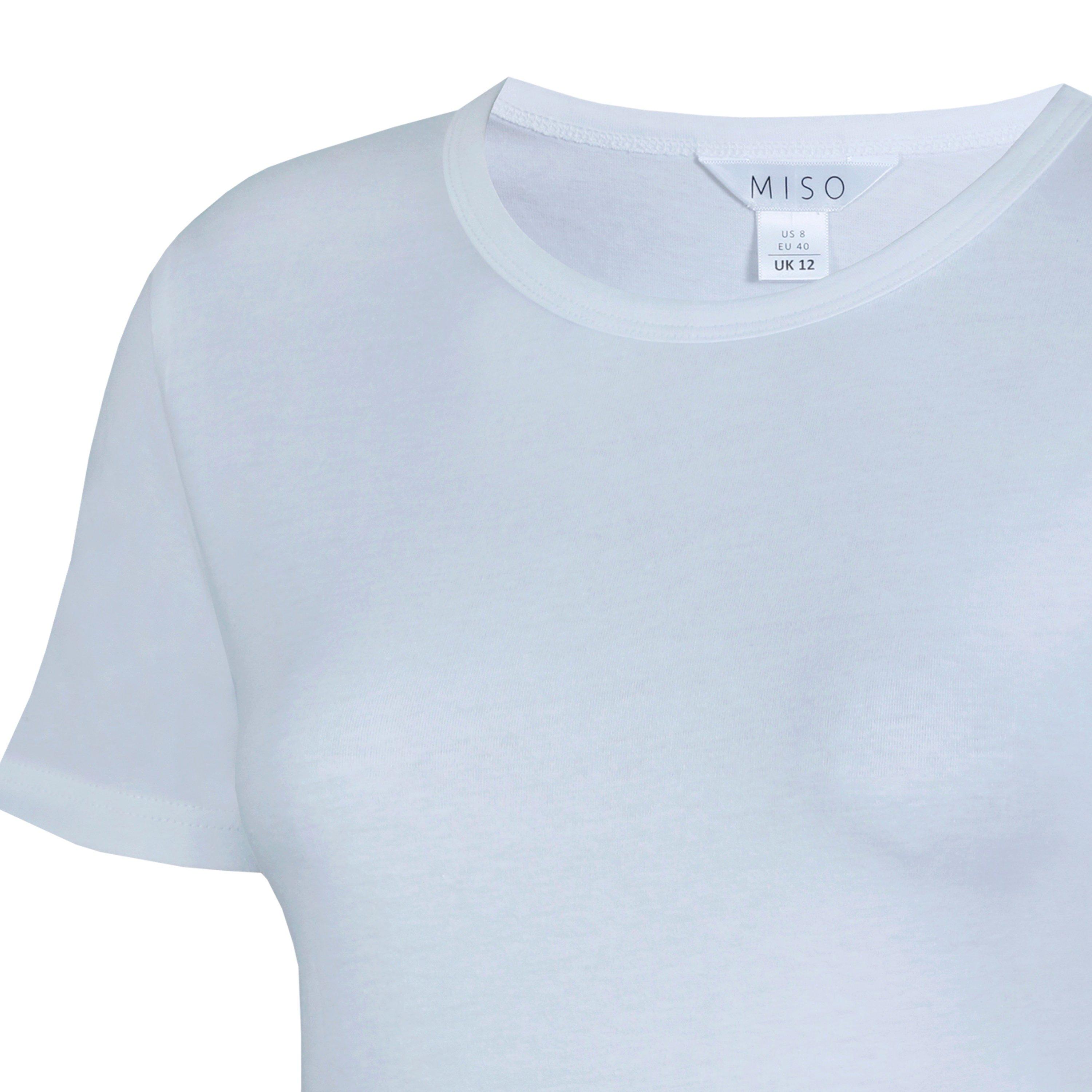 White Plain - Miso - Printed Boyfriend T Shirt - 9