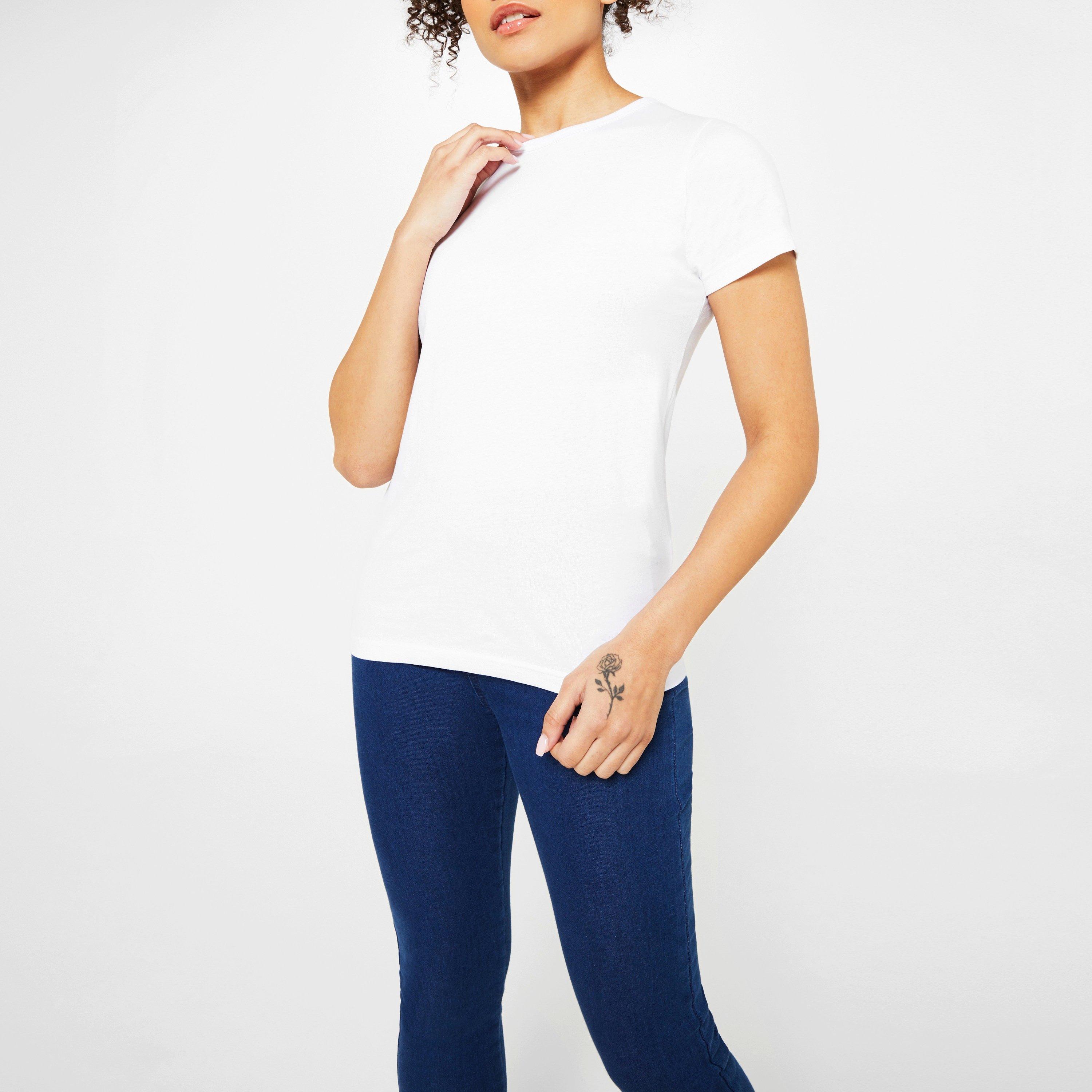 White Plain - Miso - Printed Boyfriend T Shirt - 4