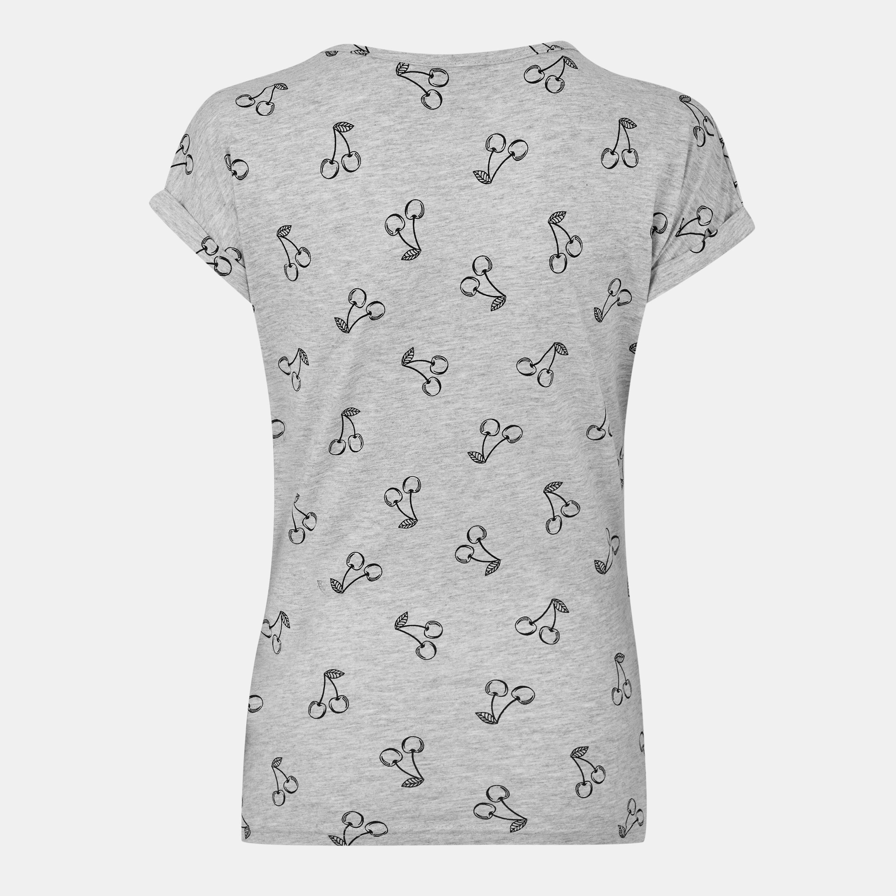 Grey Marl AOP - Miso - Printed Boyfriend T Shirt - 4