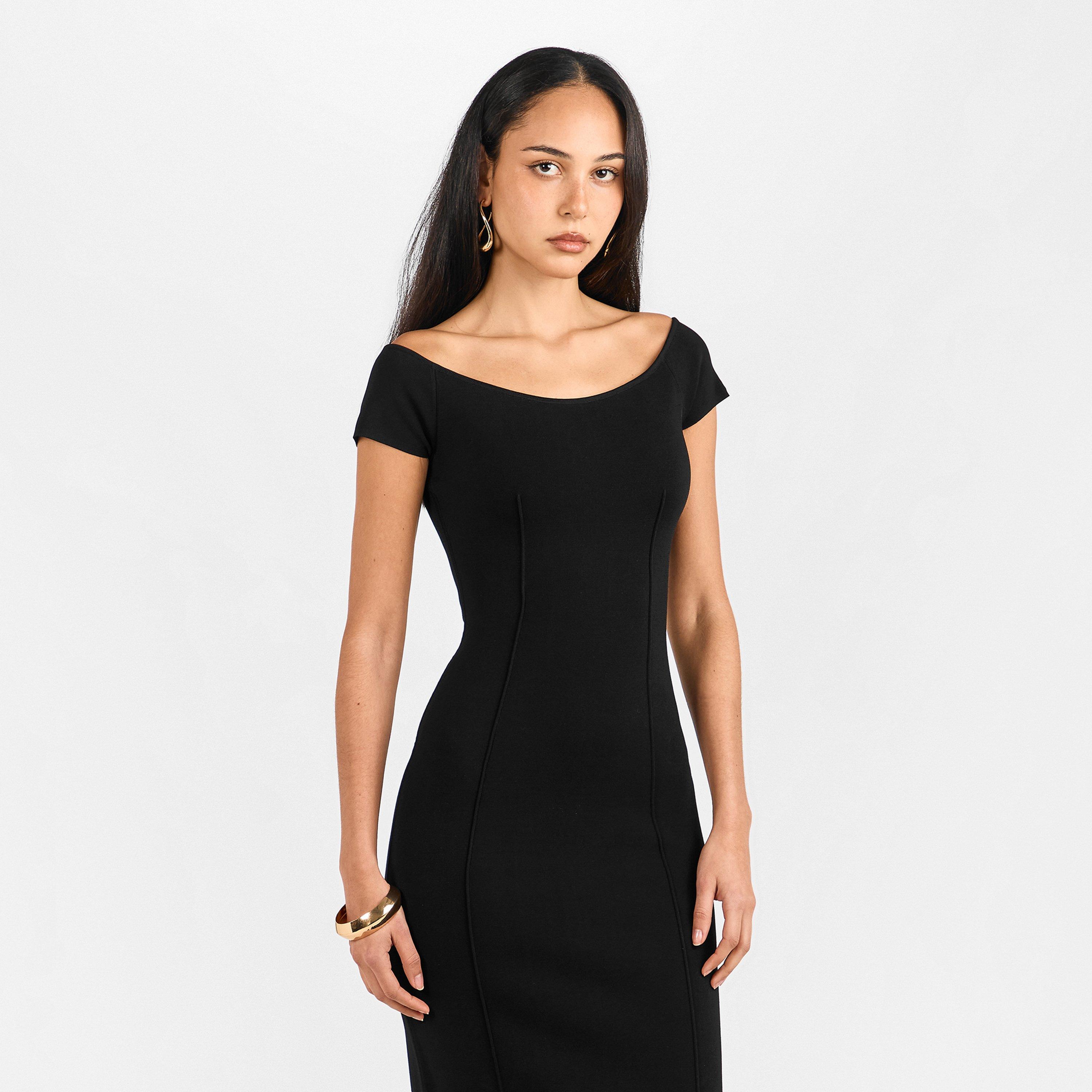 Black - Joseph - Women's Foin Bodycon Dress - 3
