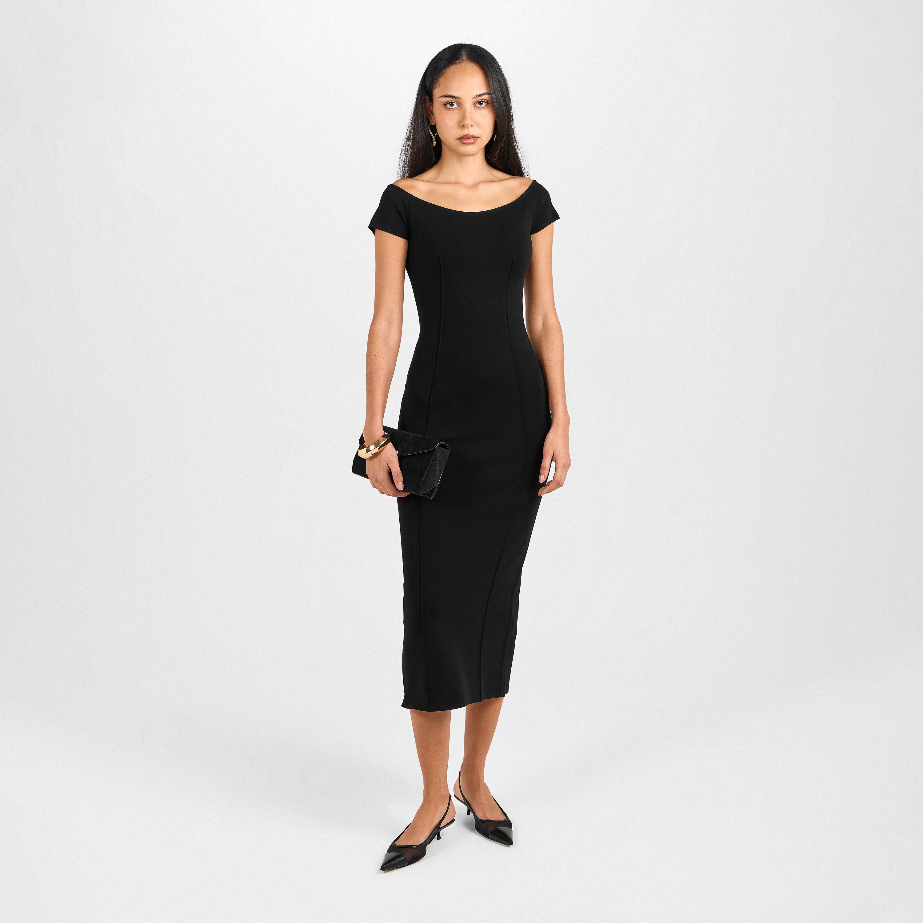 Black - Joseph - Women's Foin Bodycon Dress - 6