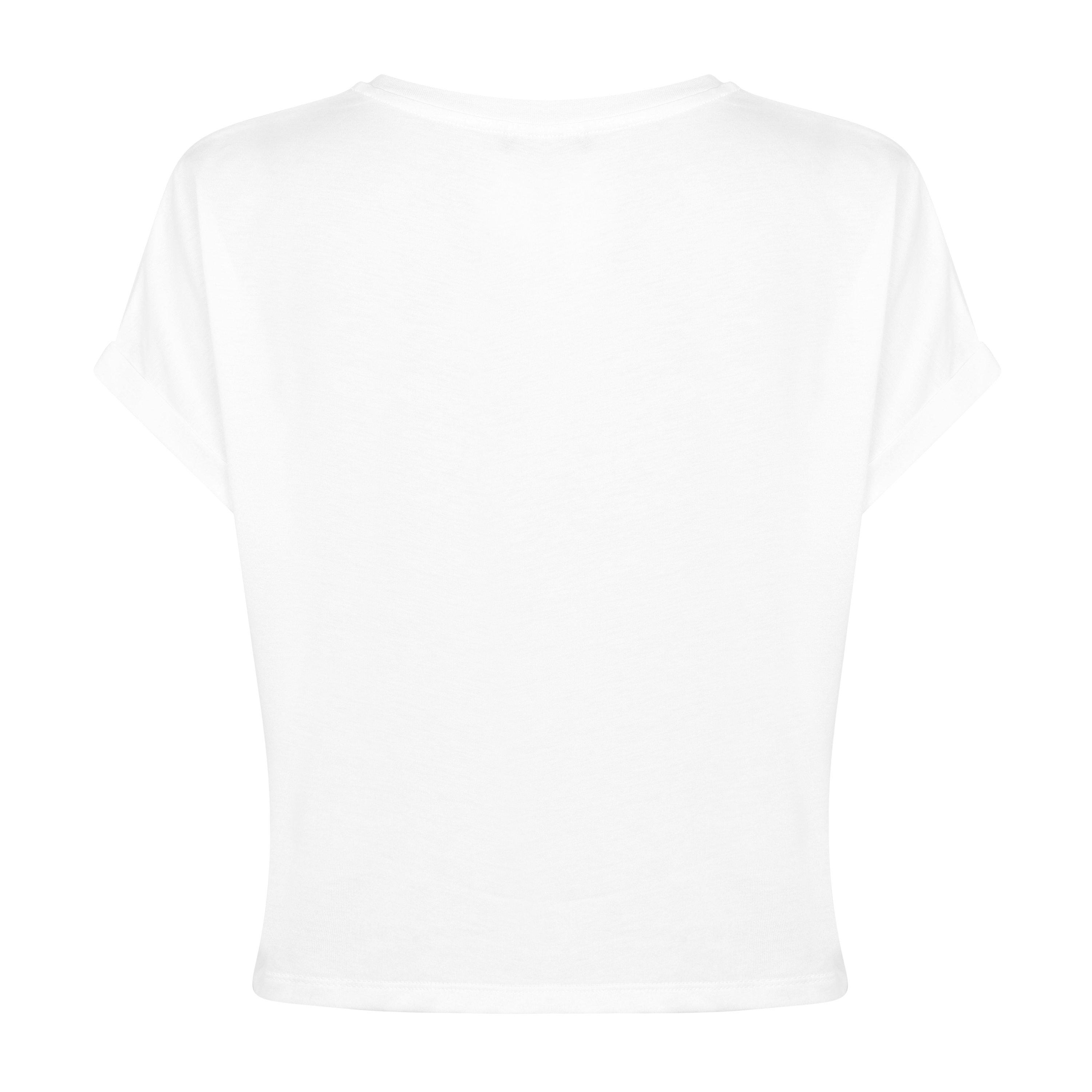 Blanc/Noir GAB - Balmain - Cropped Logo T Shirt - 6
