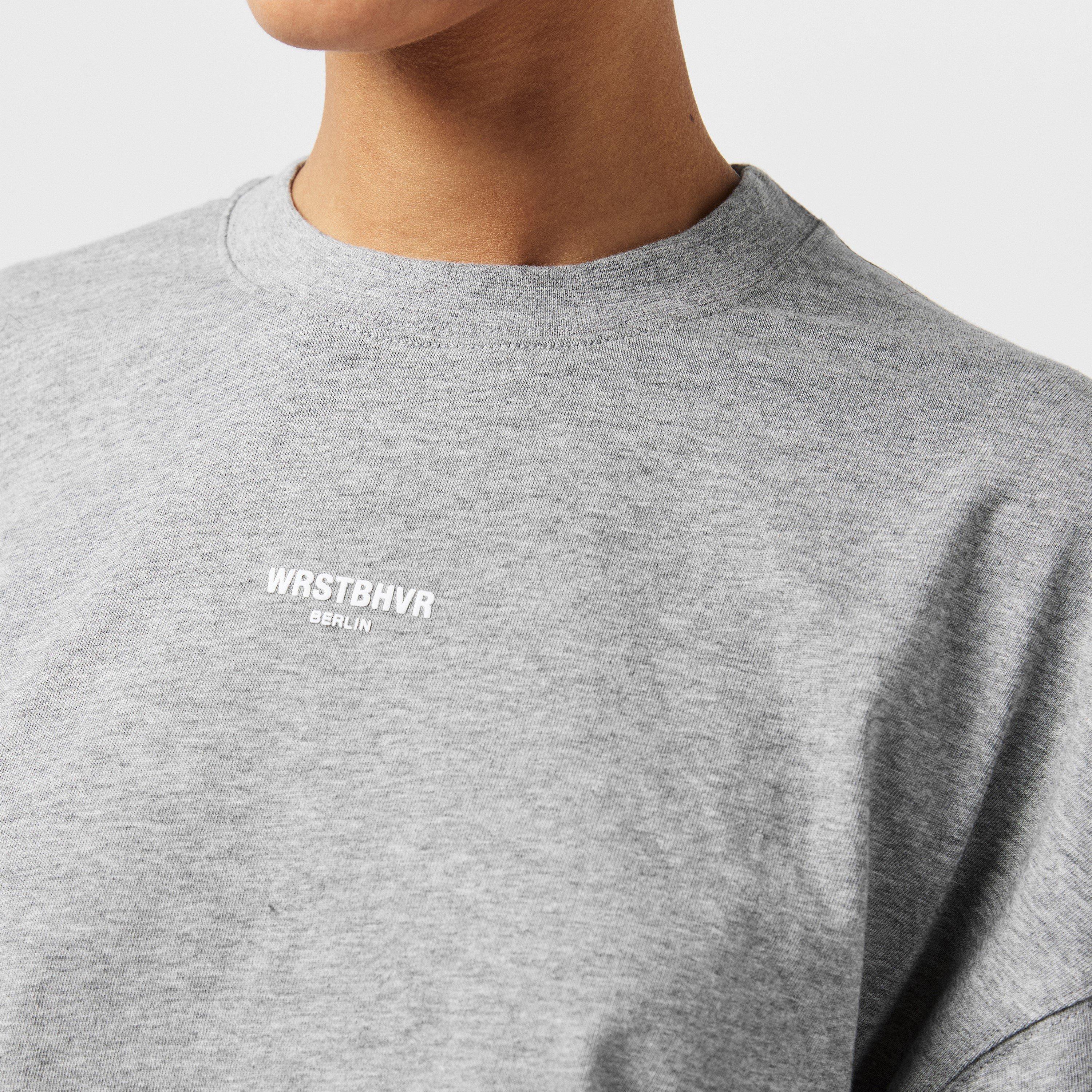 Grey - WRSTBHVR - Women's Worst B Teela Long Sleeve Cropped Crop Top - 5