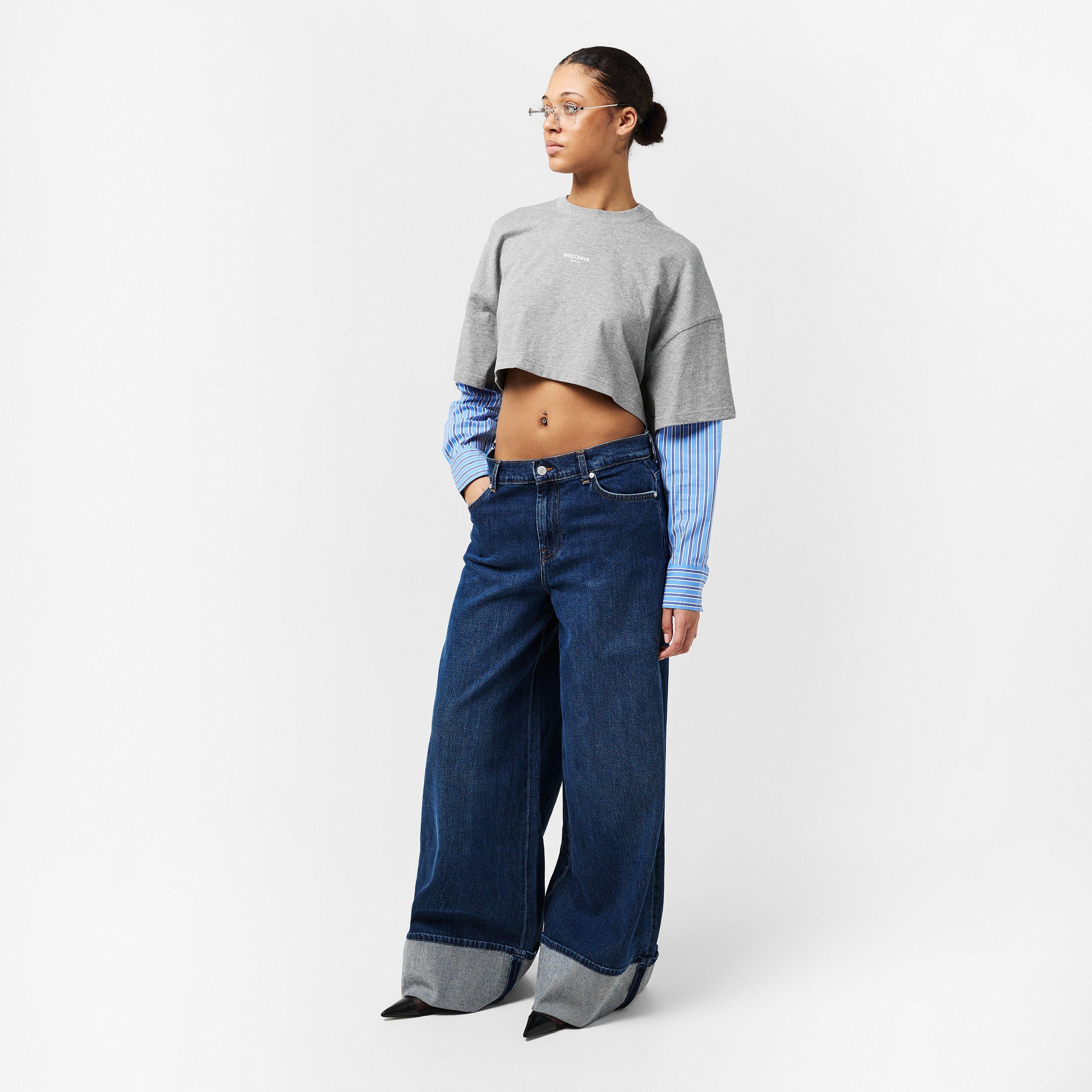 WRSTBHVR | Women's Worst B Teela Long Sleeve Cropped Crop Top | Flannels