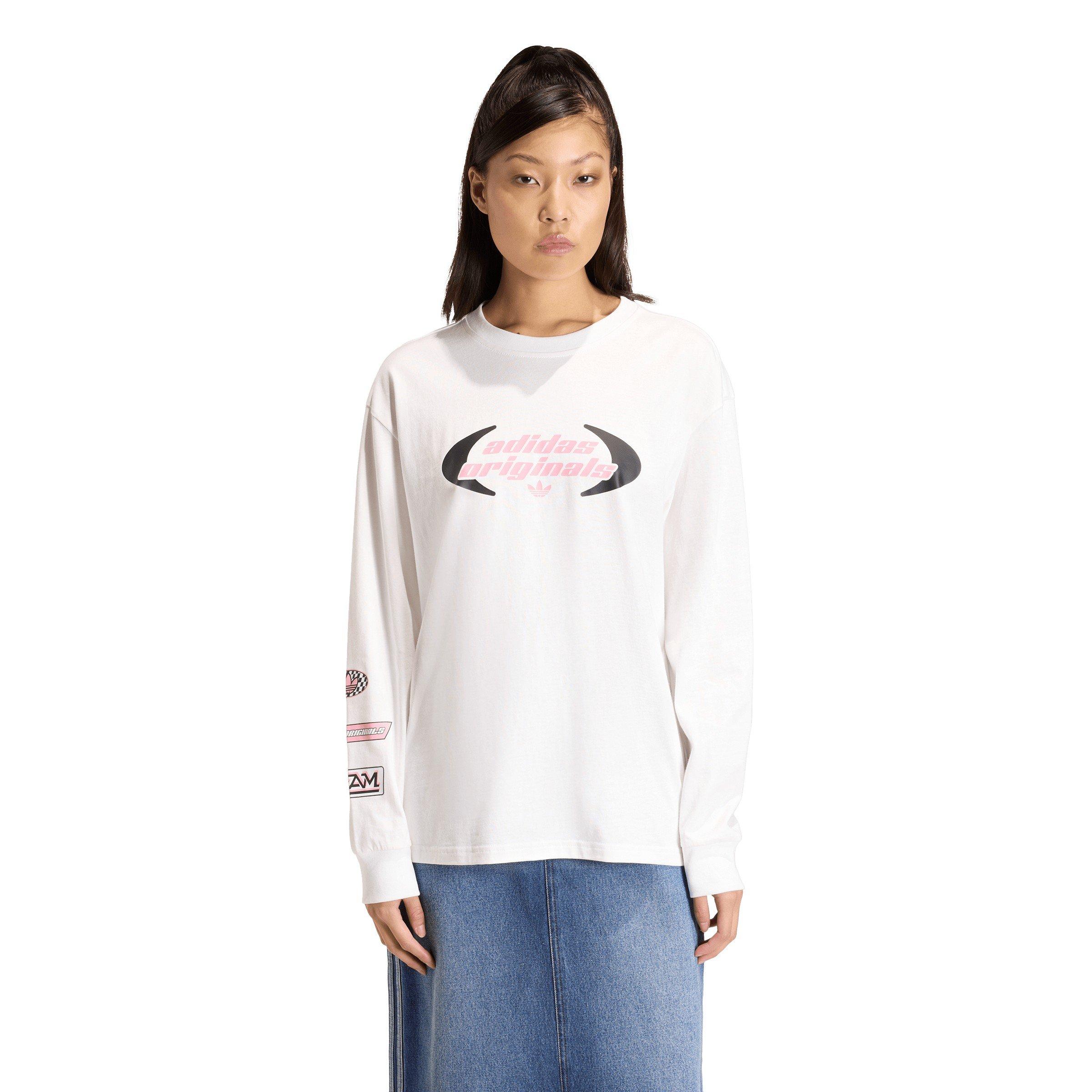 White - adidas Originals - Women's Long Sleeve T-Shirt - 2