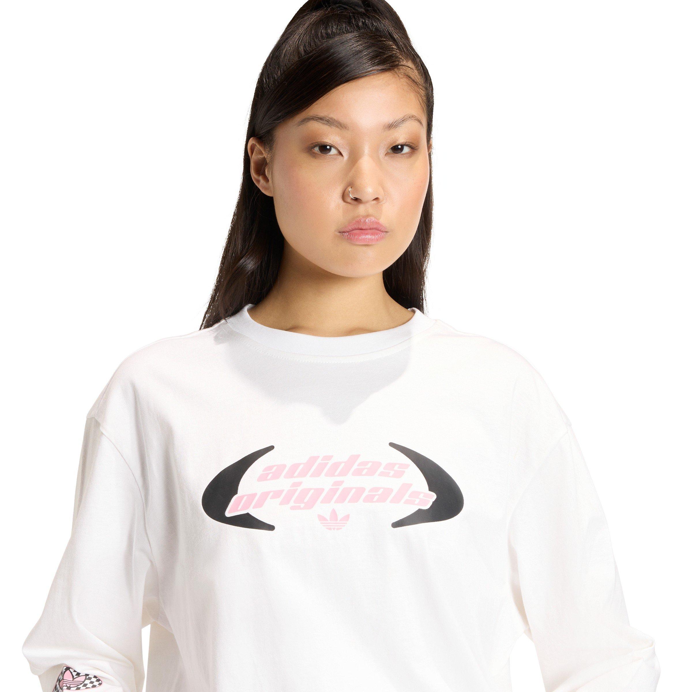 White - adidas Originals - Women's Long Sleeve T-Shirt - 4