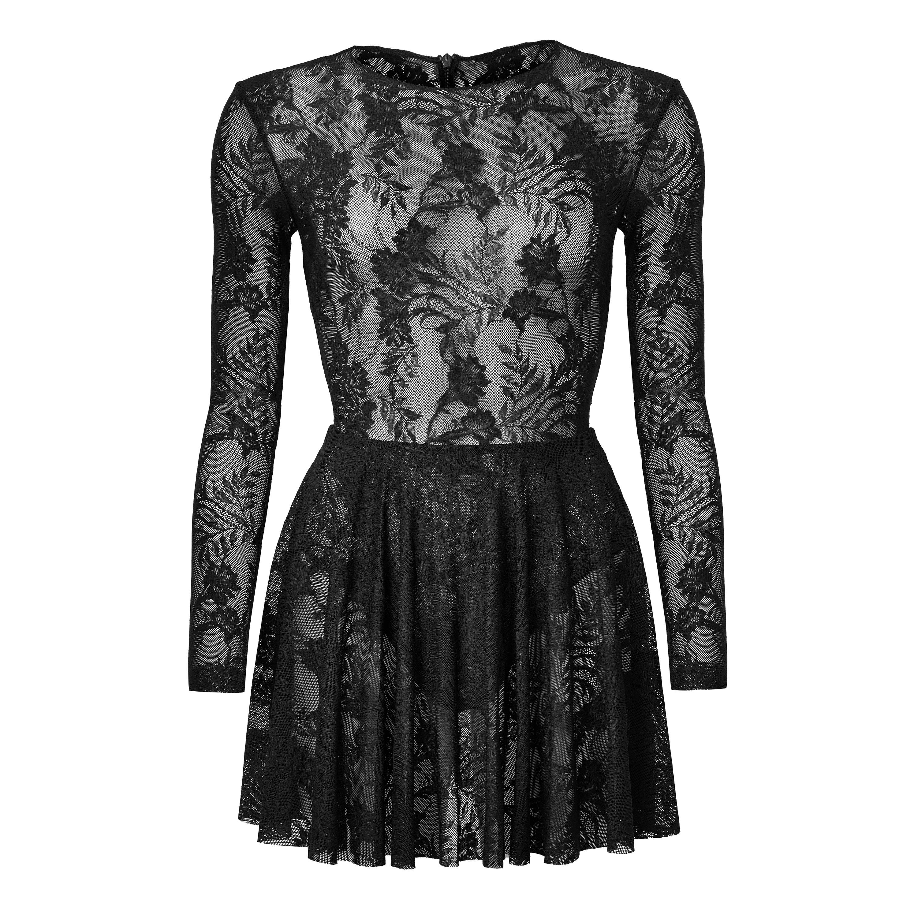 Black - Norma Kamali - NK Lace Mini Ld64 - 1