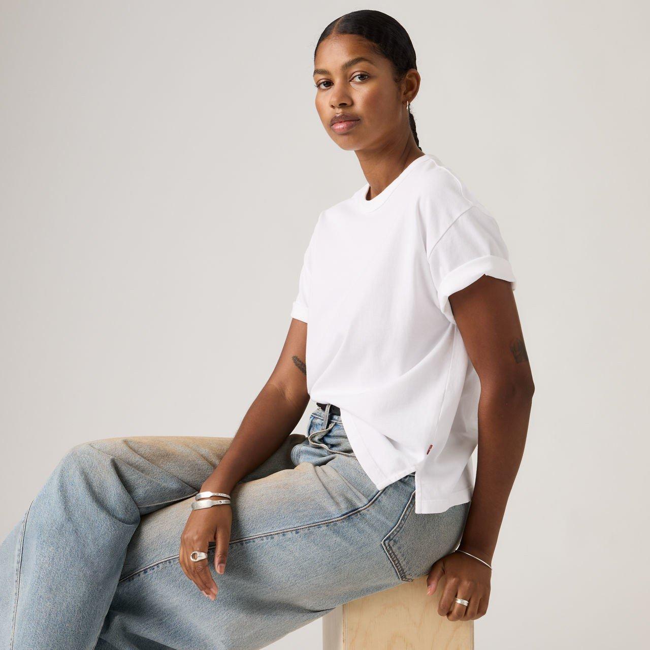 Bright White - Levis - Women's Vintage Short Sleeve Bright White T-Shirt - 6