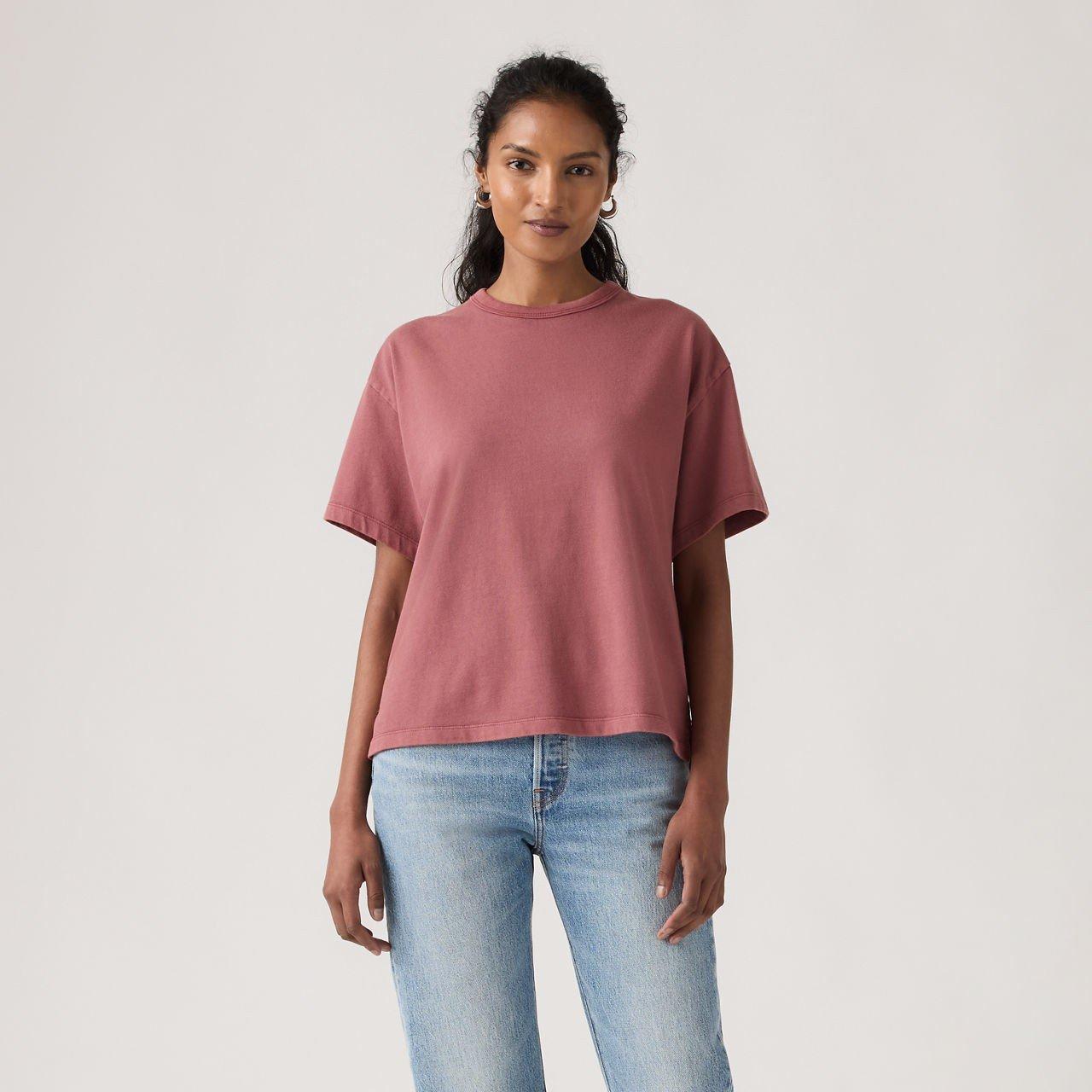 Crushed Berry - Levis - Women's Vintage Short Sleeve Bright White T-Shirt - 2
