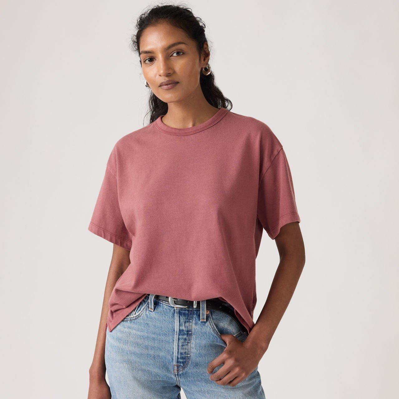 Crushed Berry - Levis - Women's Vintage Short Sleeve Bright White T-Shirt - 3
