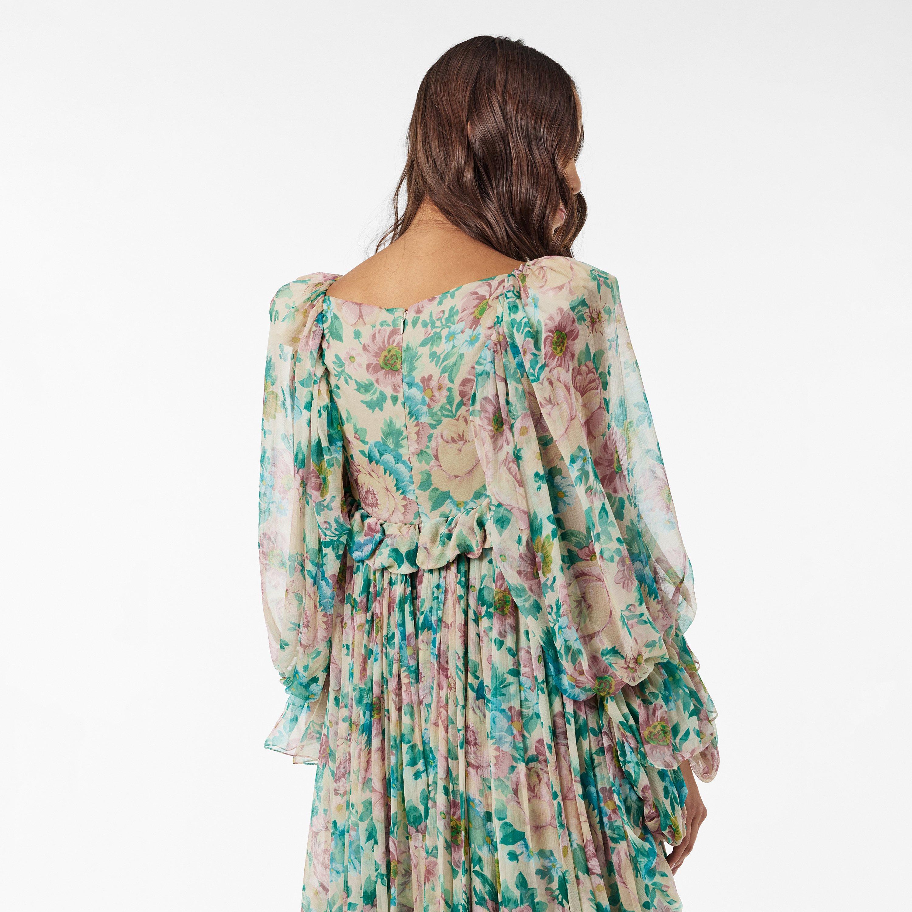 Seedpearl Beige - Chloe - Women's Chiffon Maxi Dress - 4