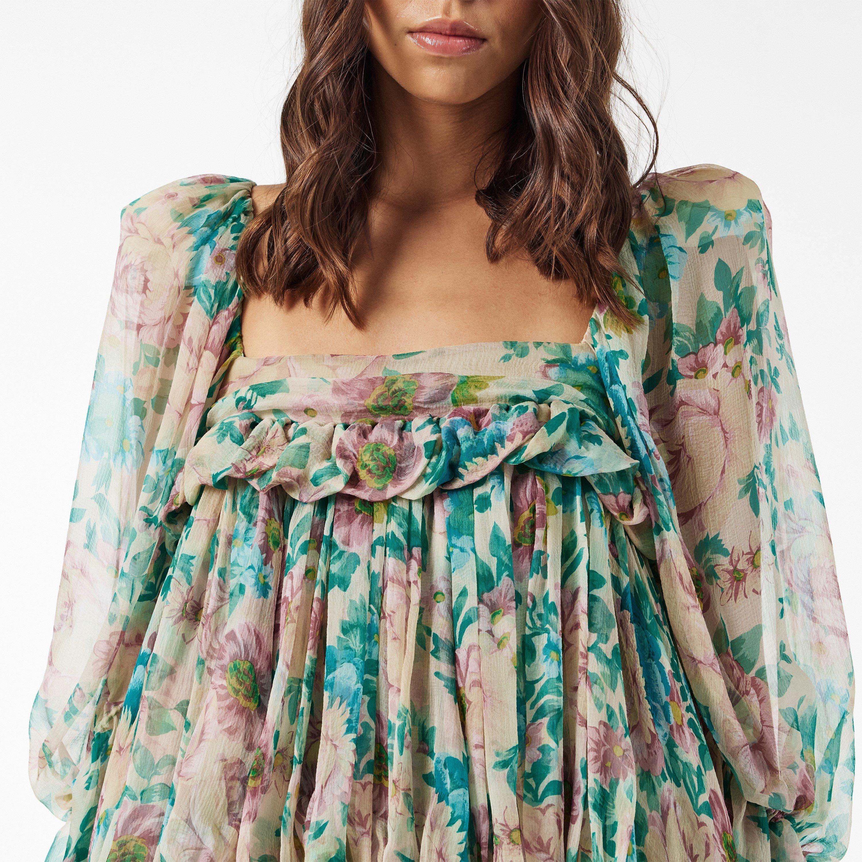 Seedpearl Beige - Chloe - Women's Chiffon Maxi Dress - 5