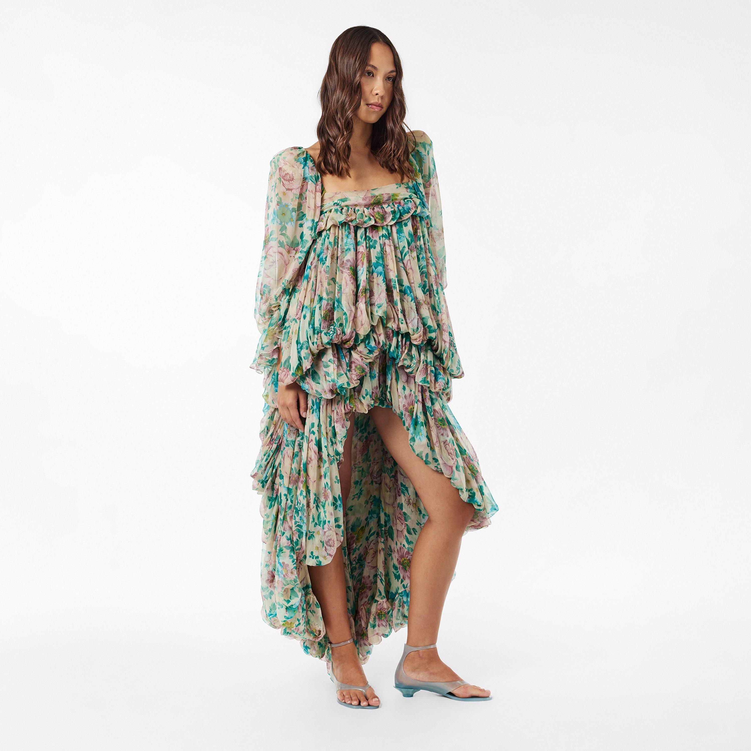 Seedpearl Beige - Chloe - Women's Chiffon Maxi Dress - 6