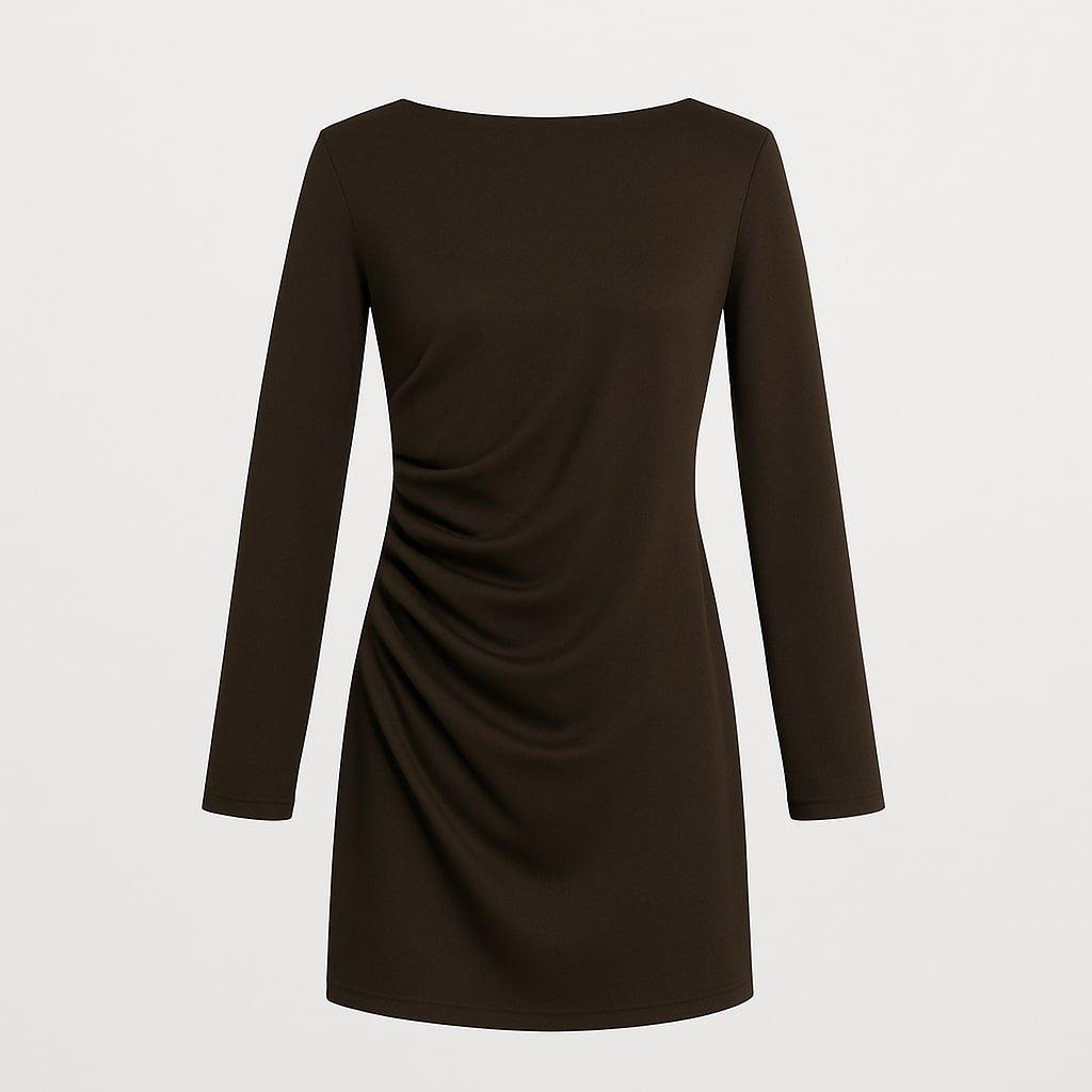 Chocolate - I Saw It First - Ruched Detail Mini Dress - 1