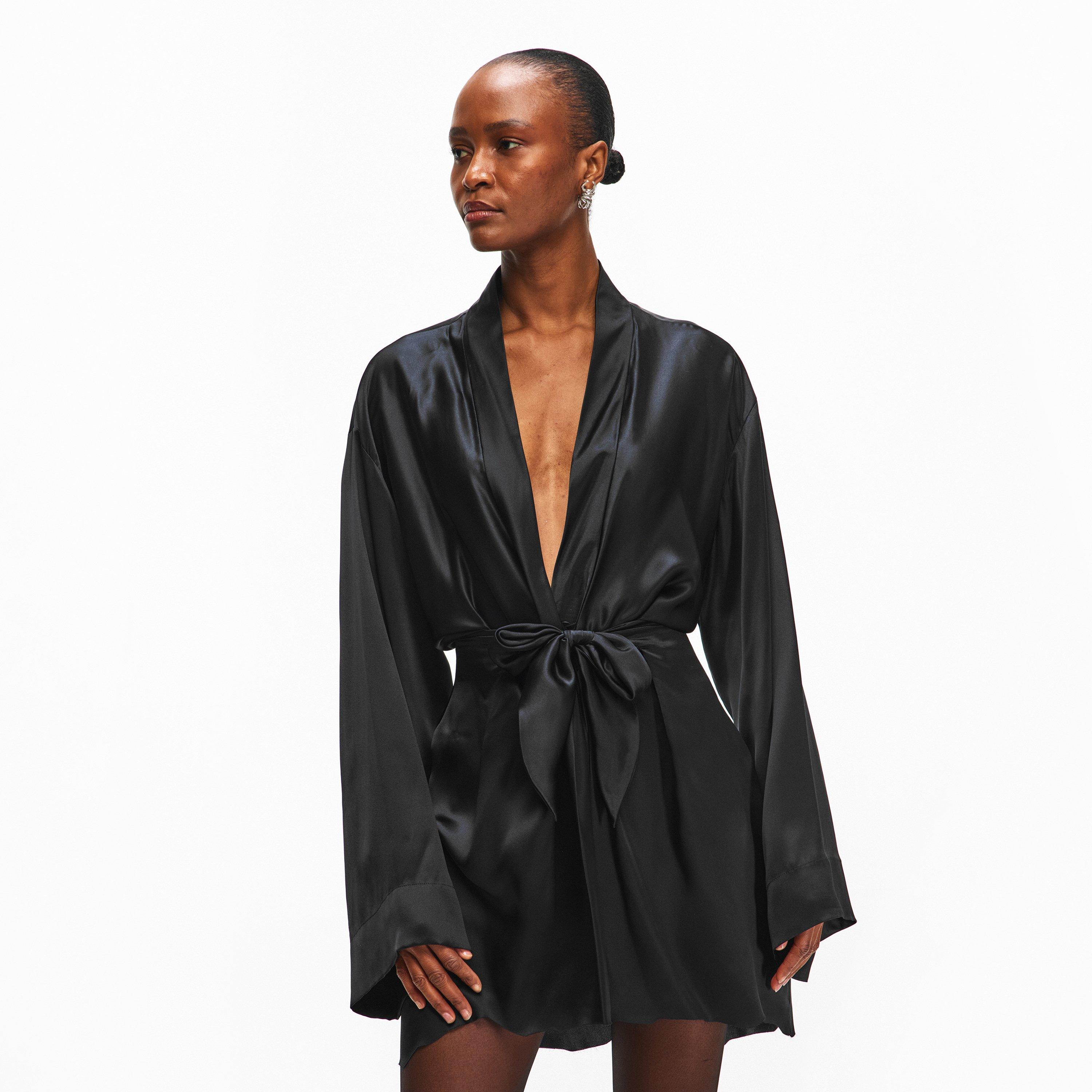 Black - Balenciaga - Women's Bal Wrap Mini Dress - 3