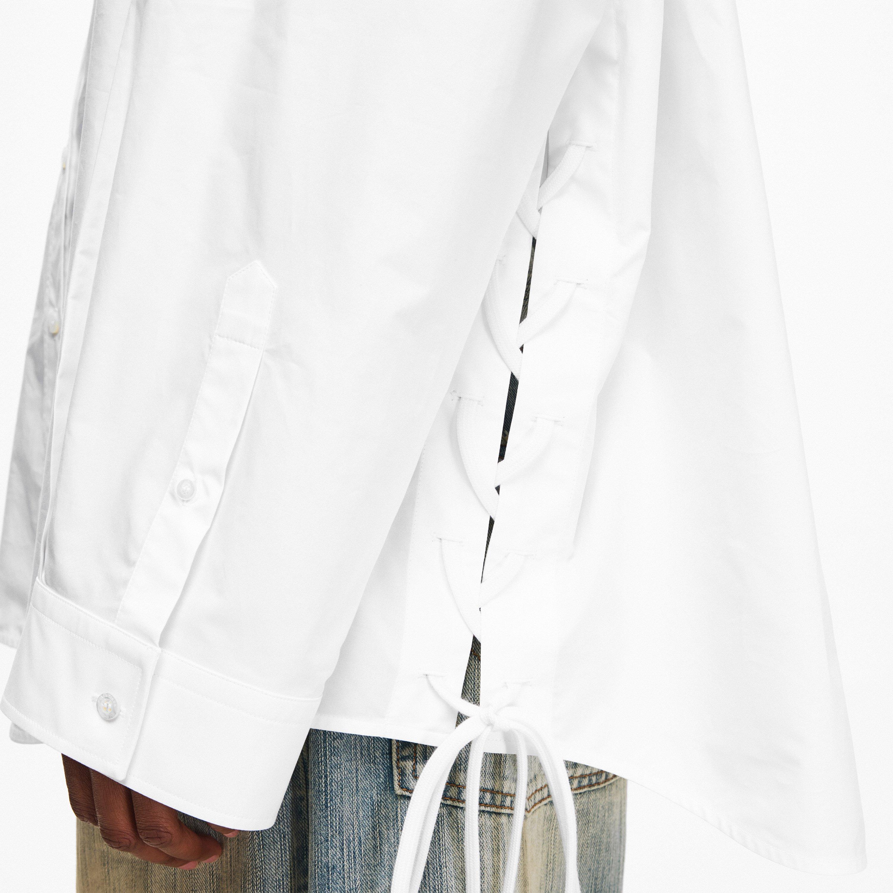 White - Balenciaga - Bal Lace Up Shirt Ld61 - 5