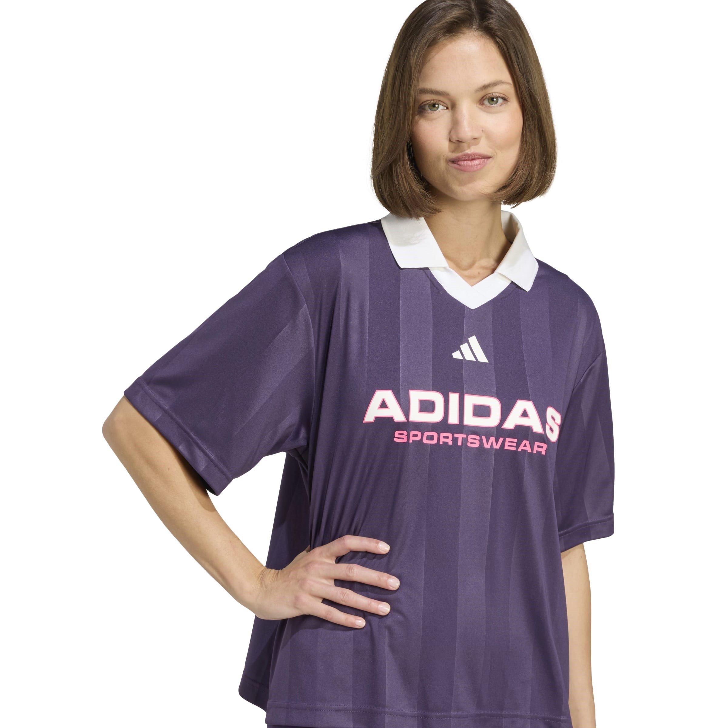 Aurora Plum/Wht - adidas - Tiro Q4 Tee Ld54 - 4