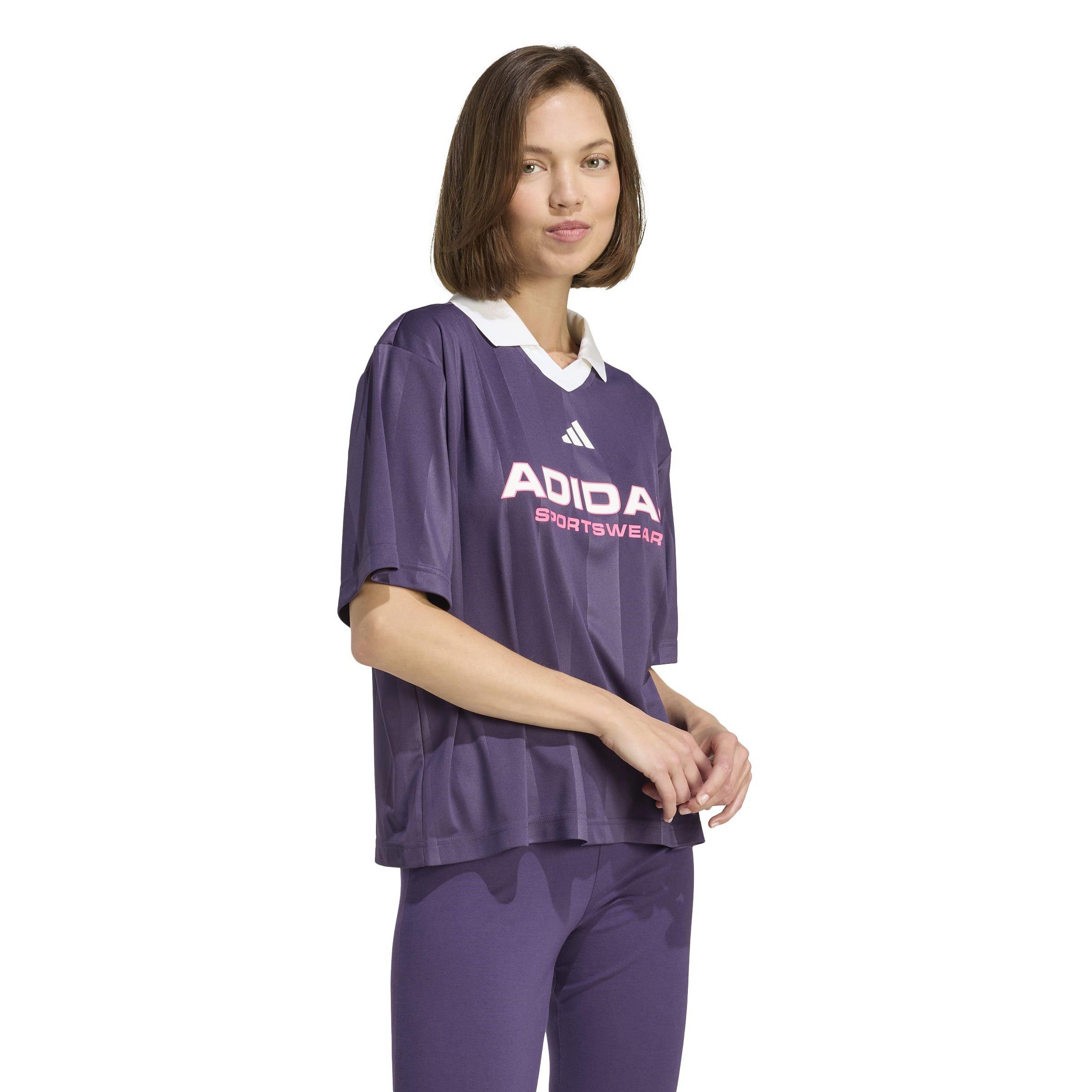 Aurora Plum/Wht - adidas - Tiro Q4 Tee Ld54 - 6