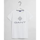 Blanc 110 - Gant - embroidered cotton hoodie Bianco - 4