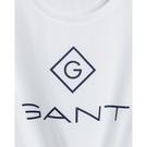 Blanc 110 - Gant - embroidered cotton hoodie Bianco - 5