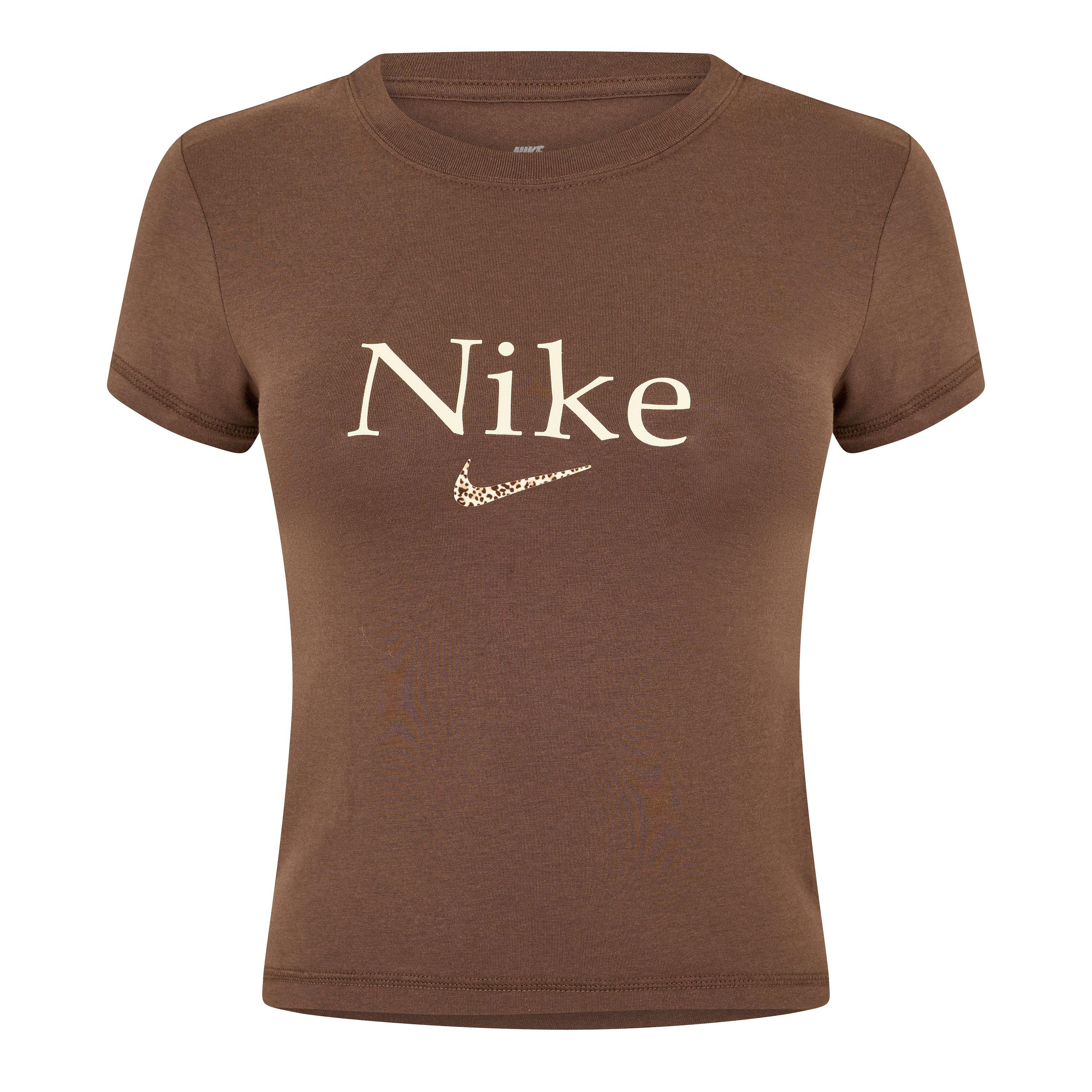 Nike Women's T-Shirt - Baroque Brown - 12 (M)