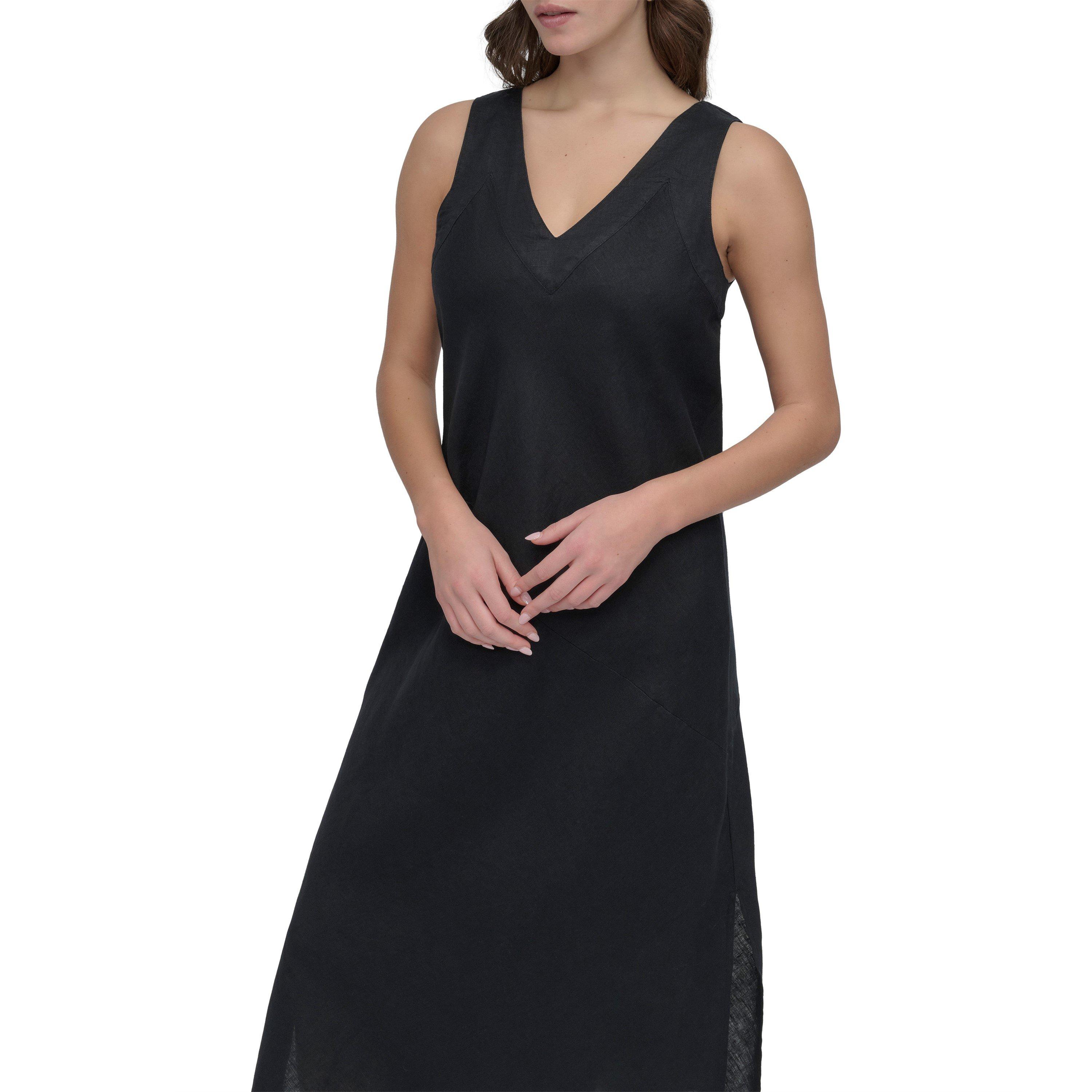 Black - DKNY - Women's Long Maxi Dress - 5