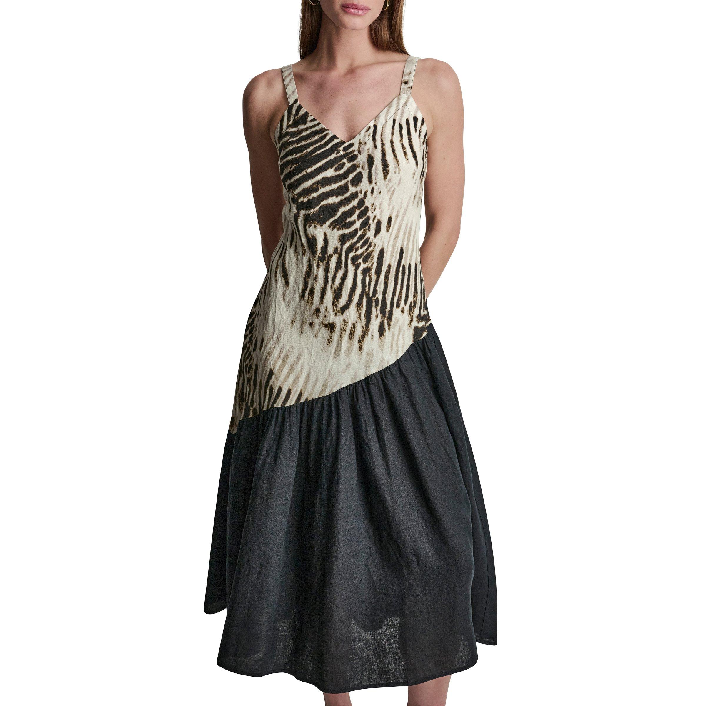 Sandbed/Black - DKNY - Women's Long Maxi Dress - 7