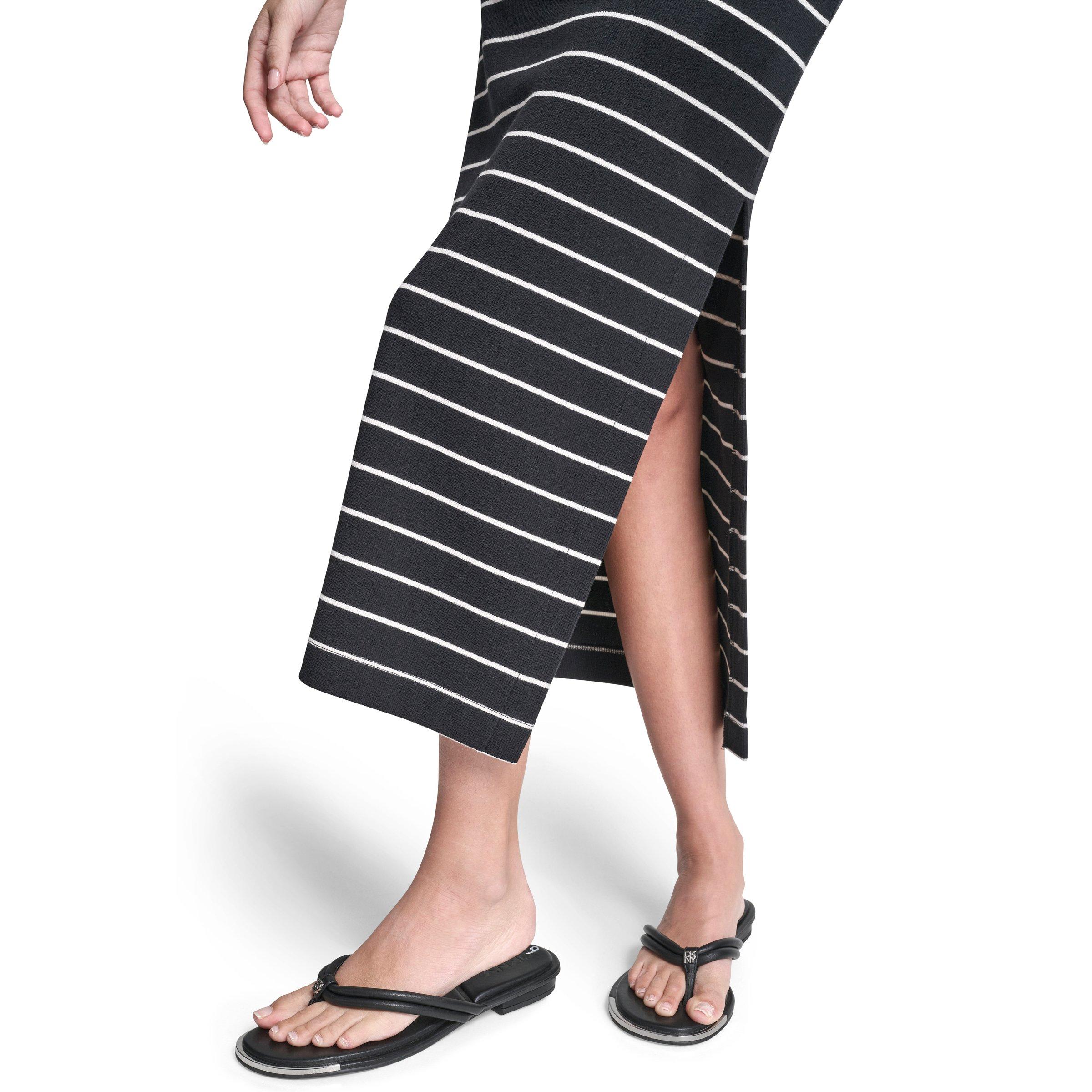 Blk/Eggnog - DKNY - DKNY Tank Maxi Dress Ld63 - 6