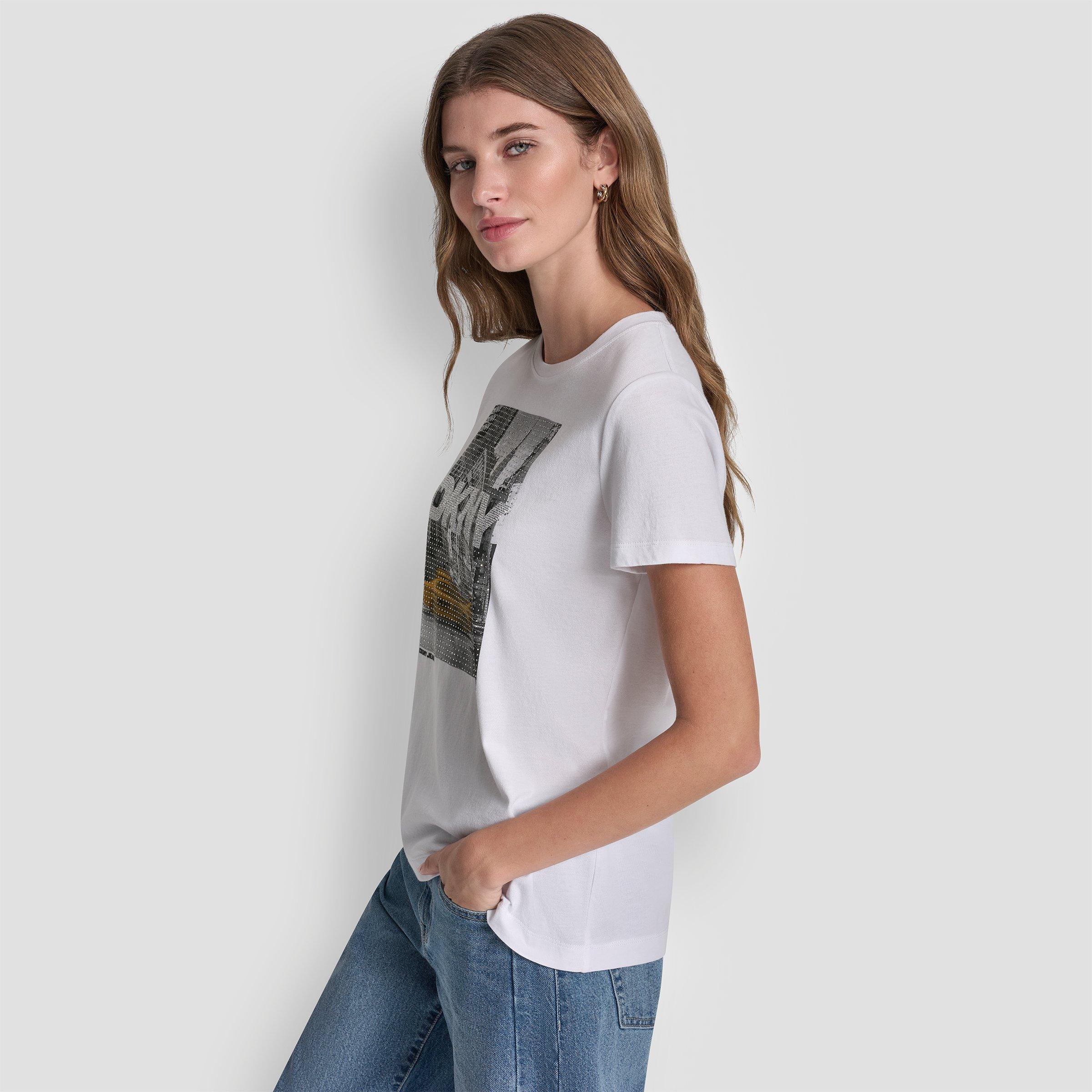 Whie/Yellow - DKNY - DKNY Dmt Taxi Tee Ld62 - 2