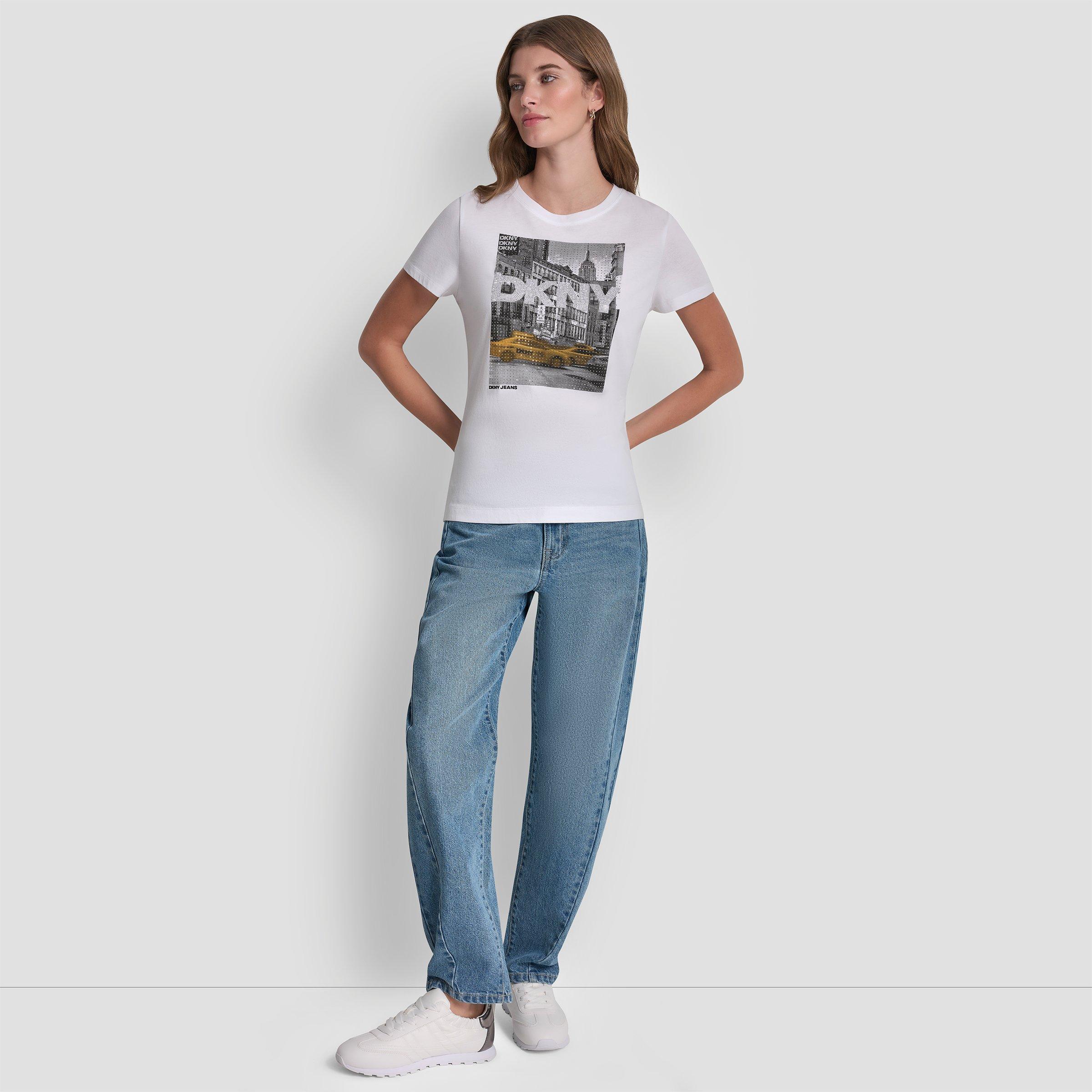 Whie/Yellow - DKNY - DKNY Dmt Taxi Tee Ld62 - 4