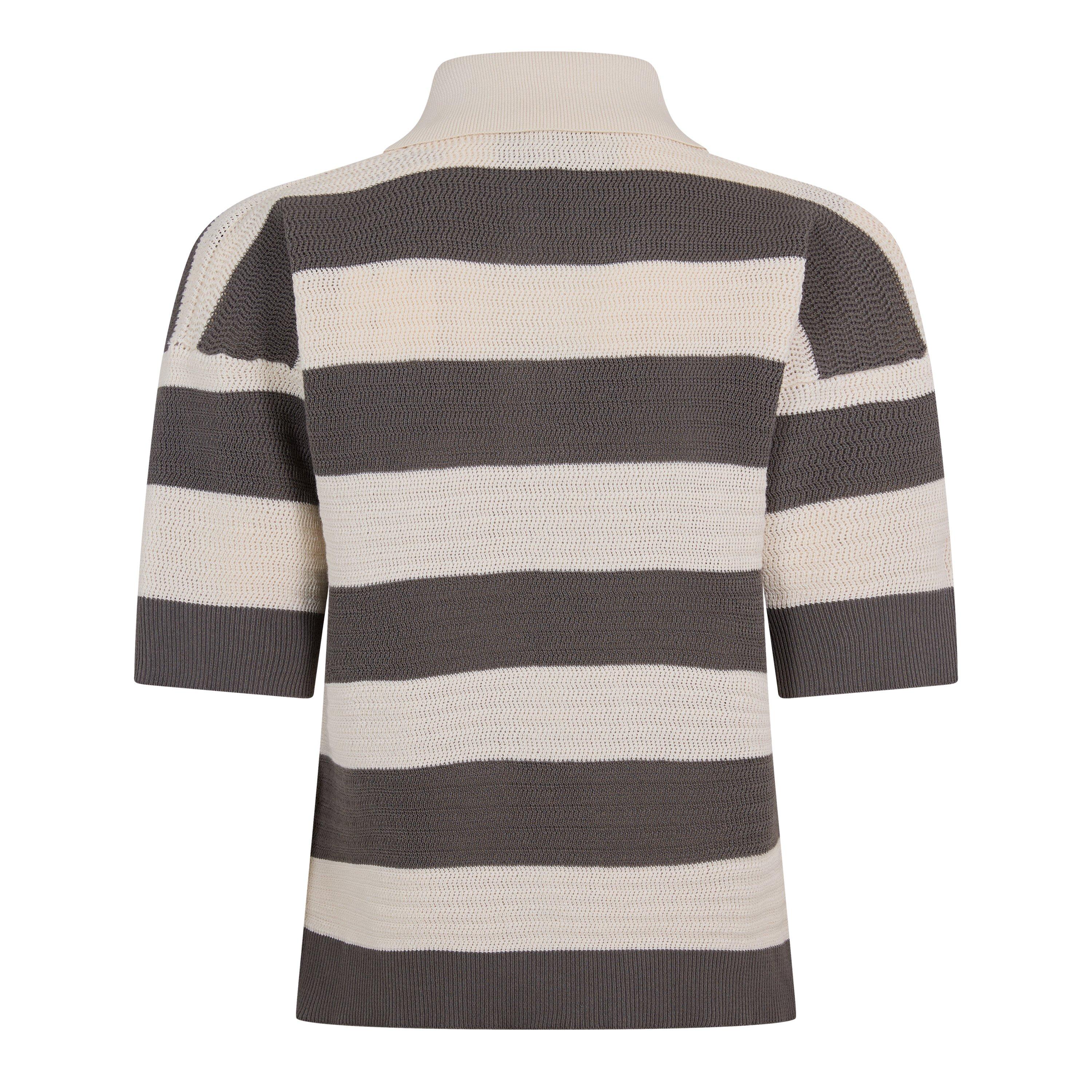 Blanc - Ami Paris - Ami Stripe Polo Ld61 - 2