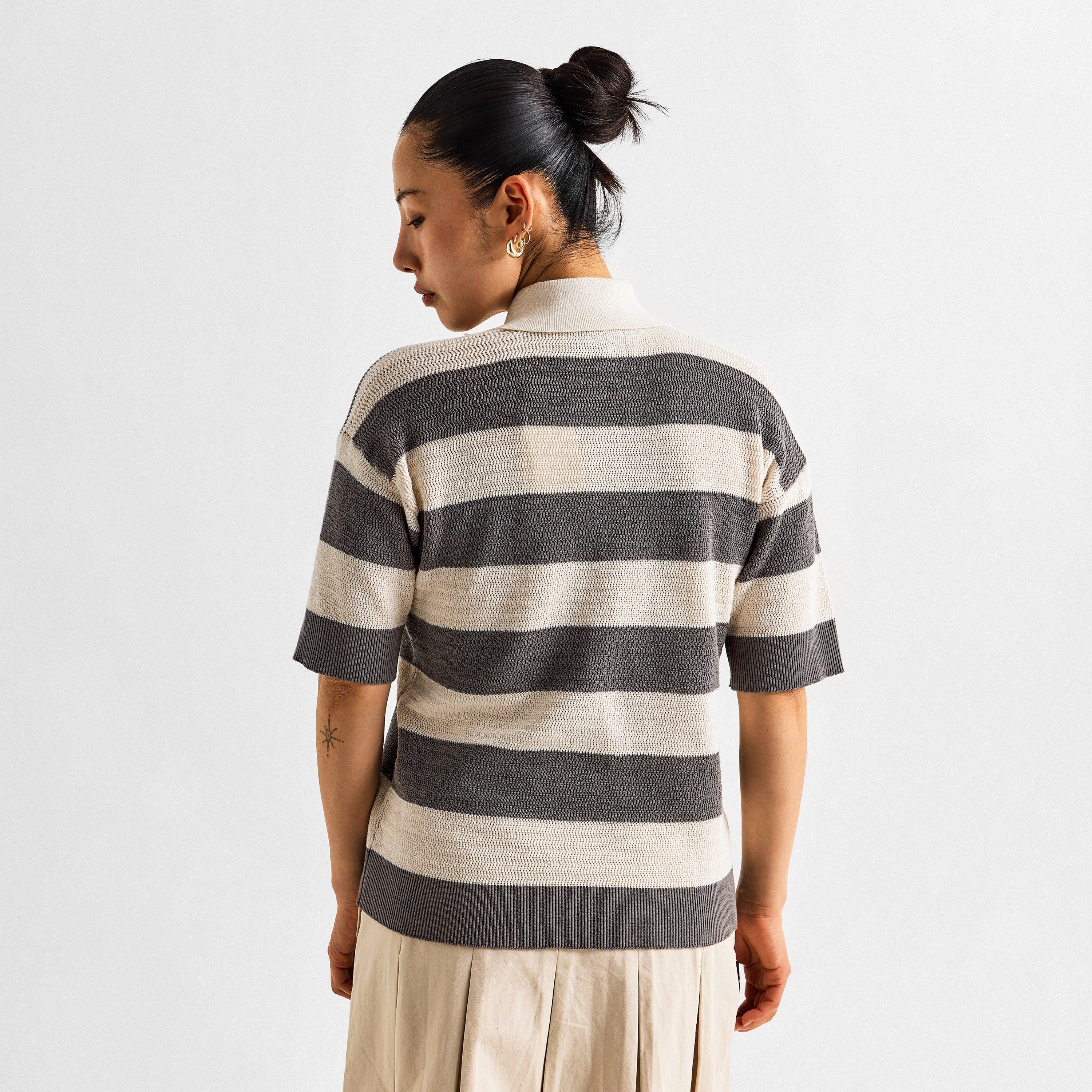 Blanc - Ami Paris - Ami Stripe Polo Ld61 - 4