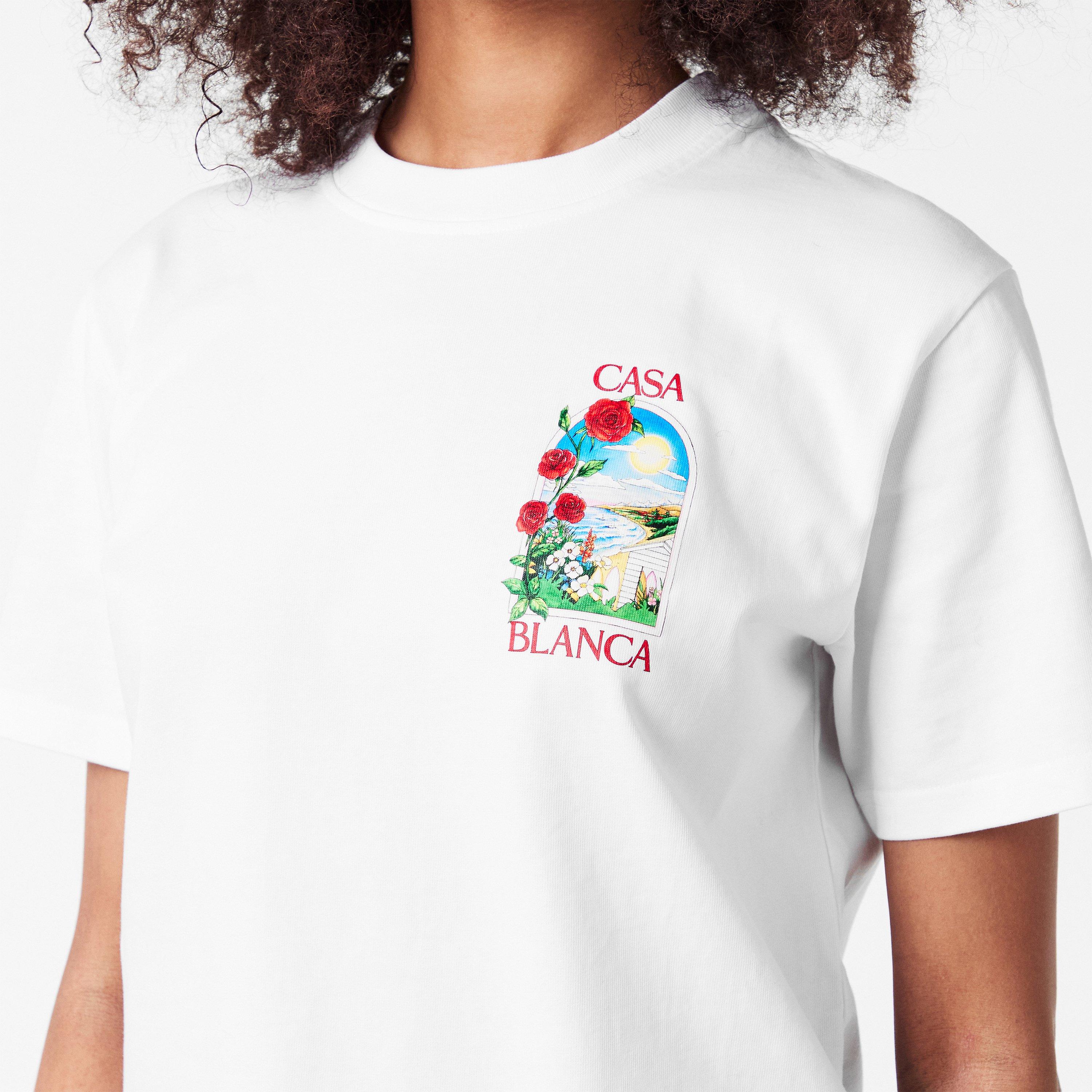 White - Casablanca - Women's Casa Days Print Oversized T-Shirt - 5