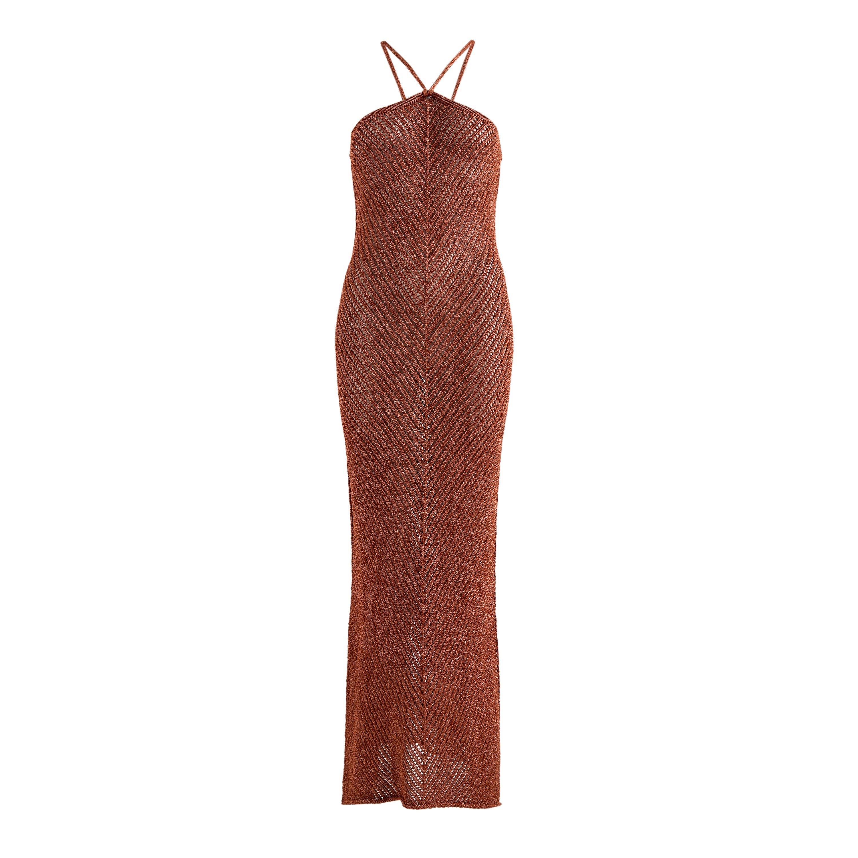 Bronze - Nima Liminal Knitting - Women's Long Maxi Dress - 1